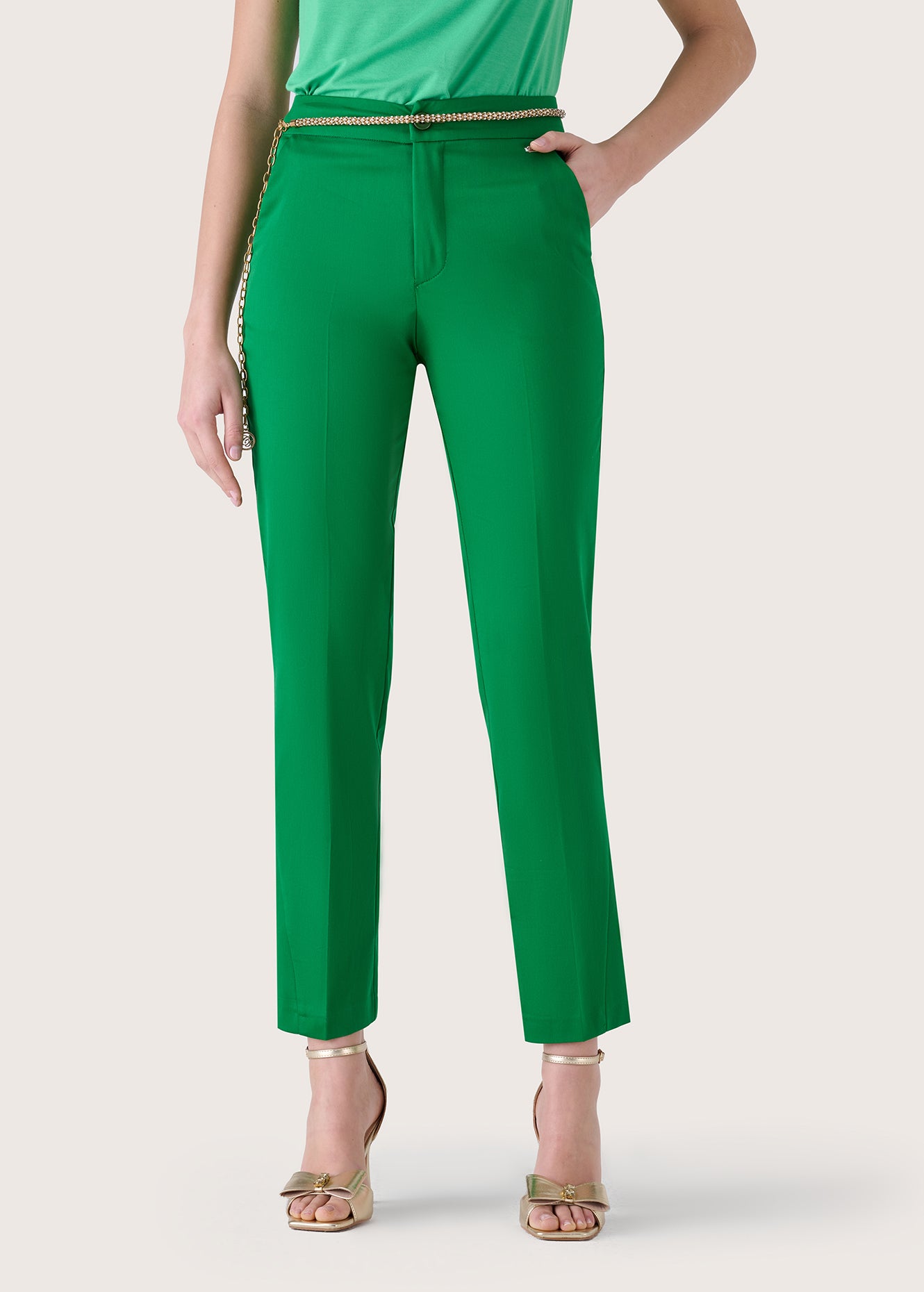 Pantaloni Jacqueline in misto cotone