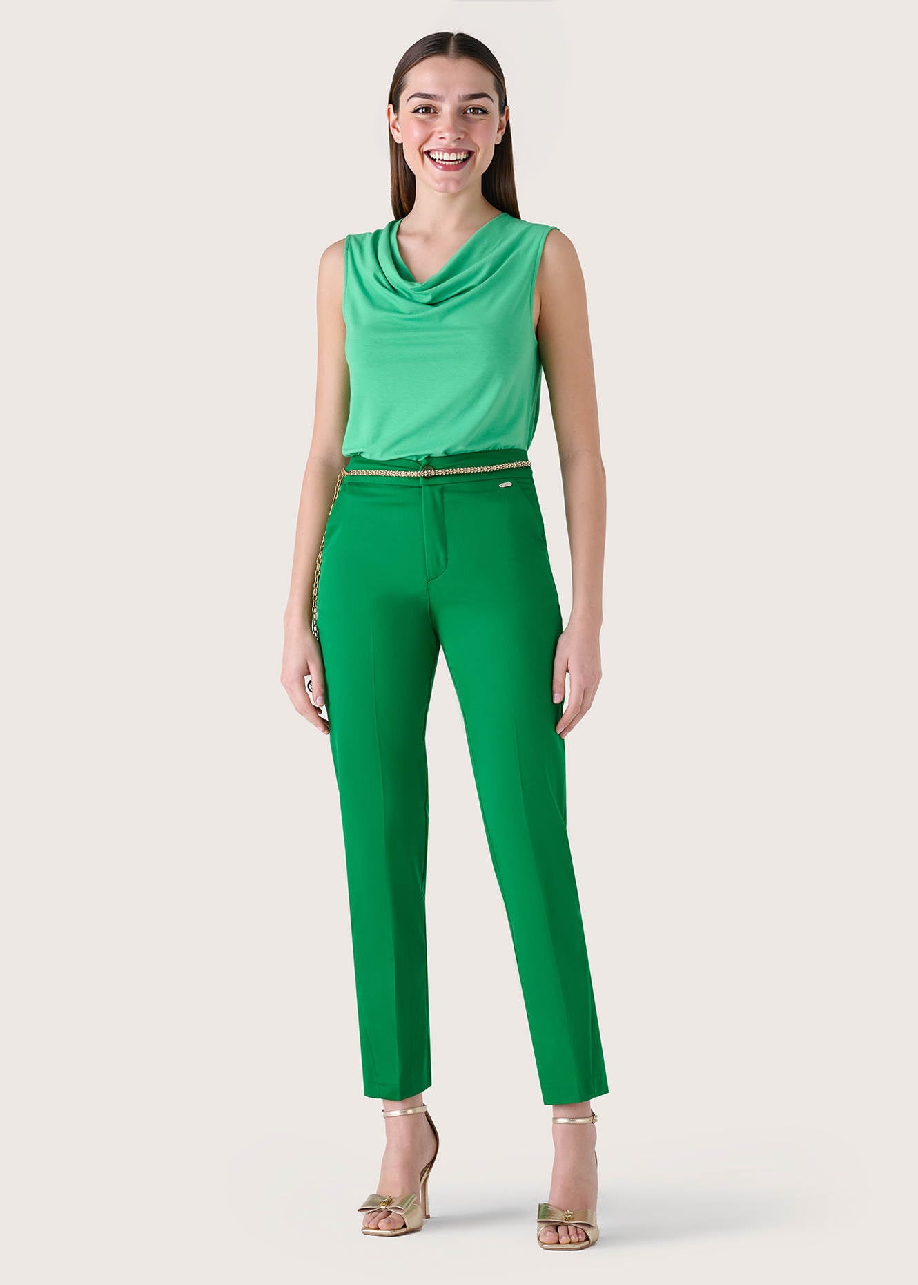 Pantaloni Jacqueline in misto cotone