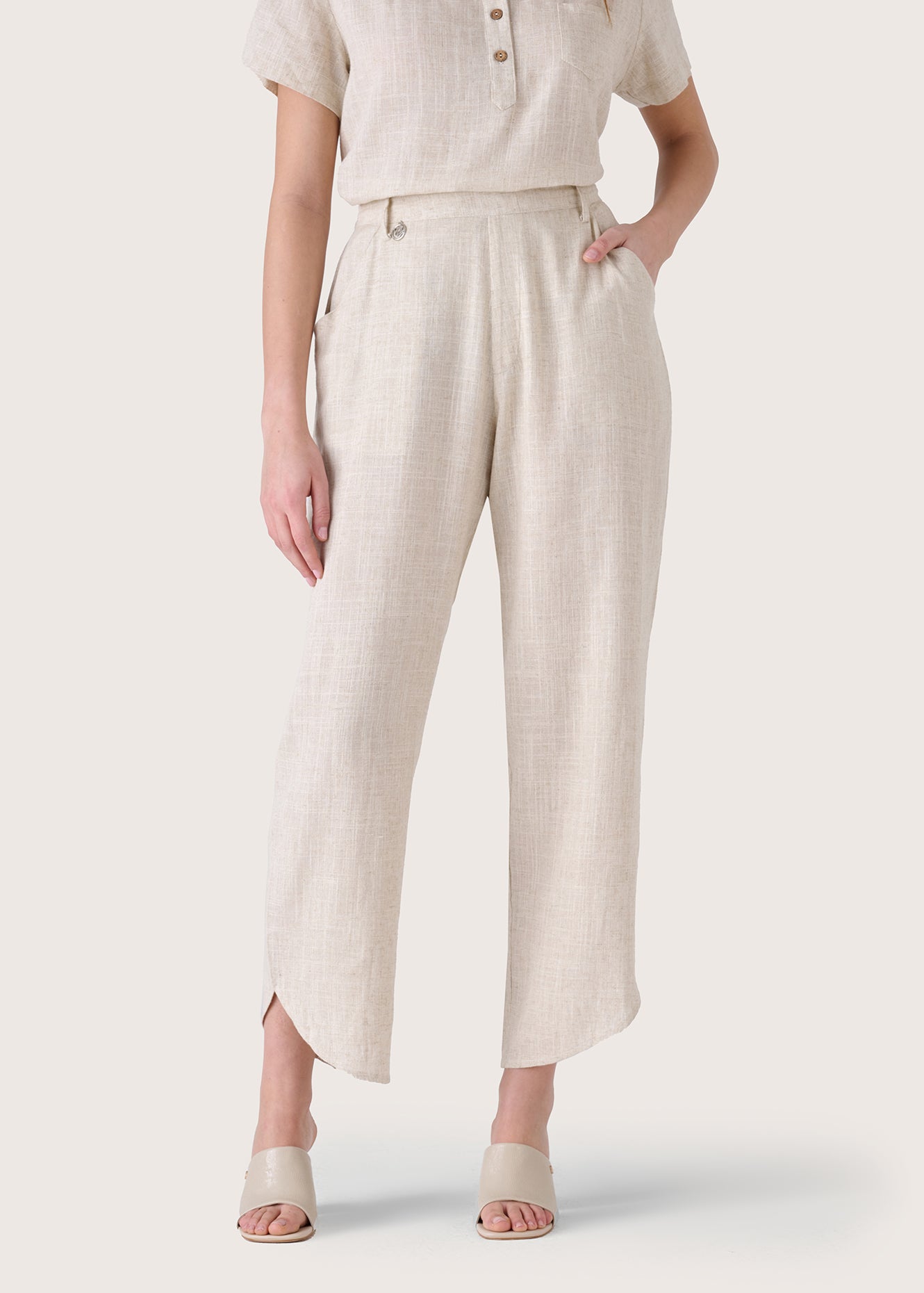 Pantalone Puka in lino e viscosa