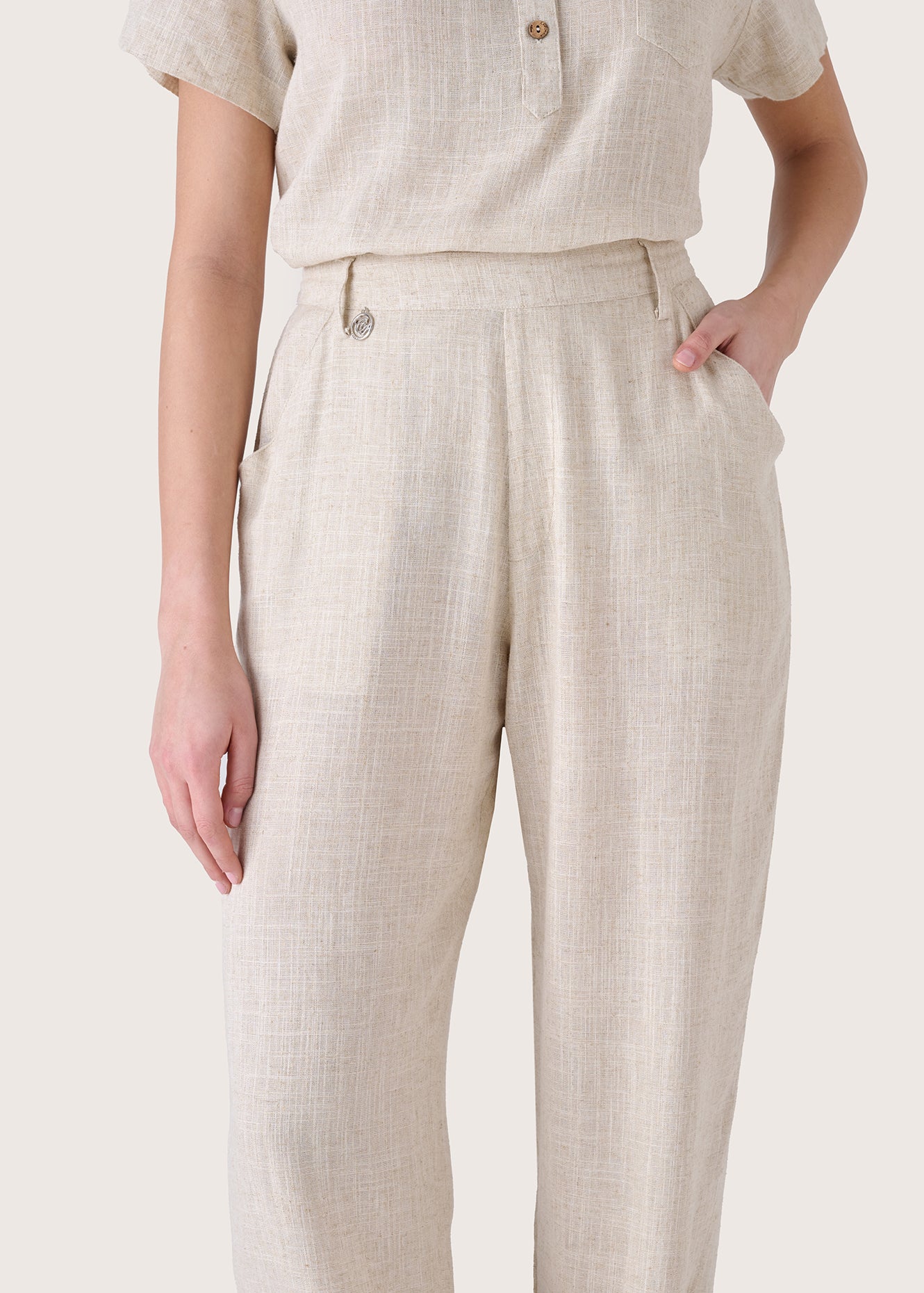 Pantalone Puka in lino e viscosa