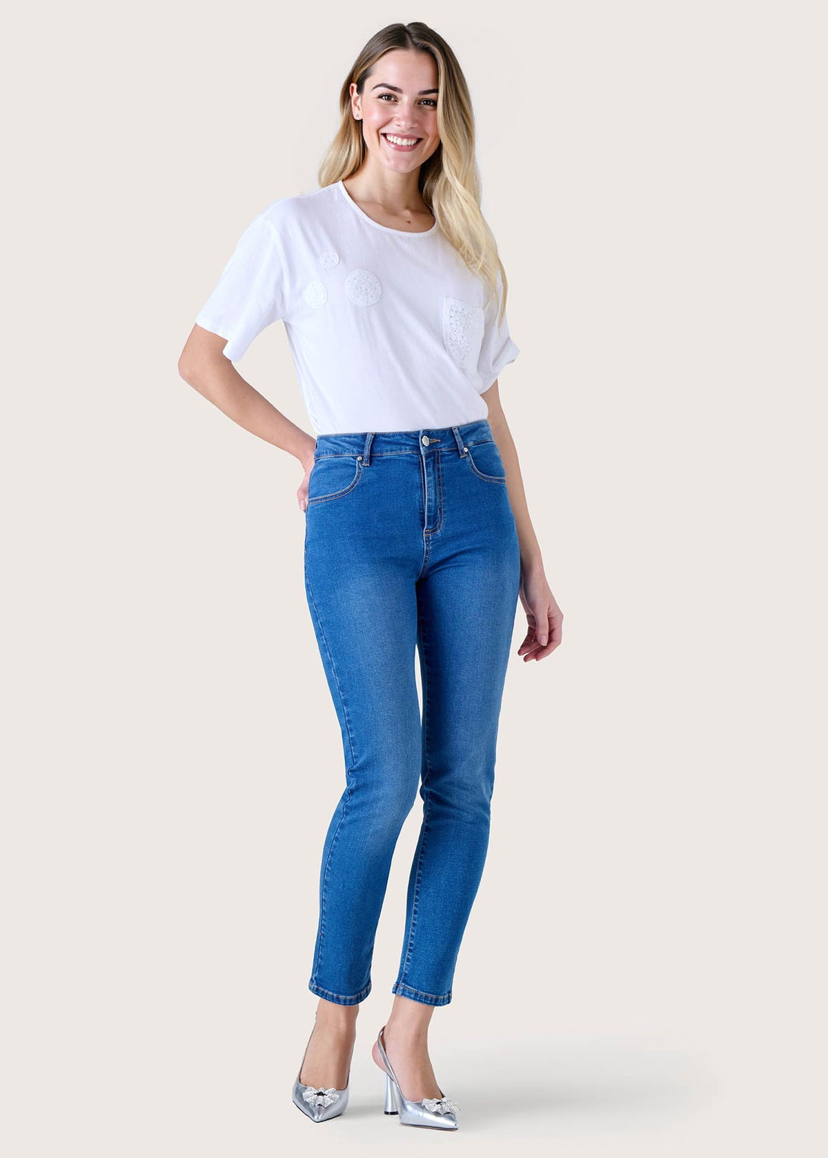 Pantalone Kate in denim di cotone