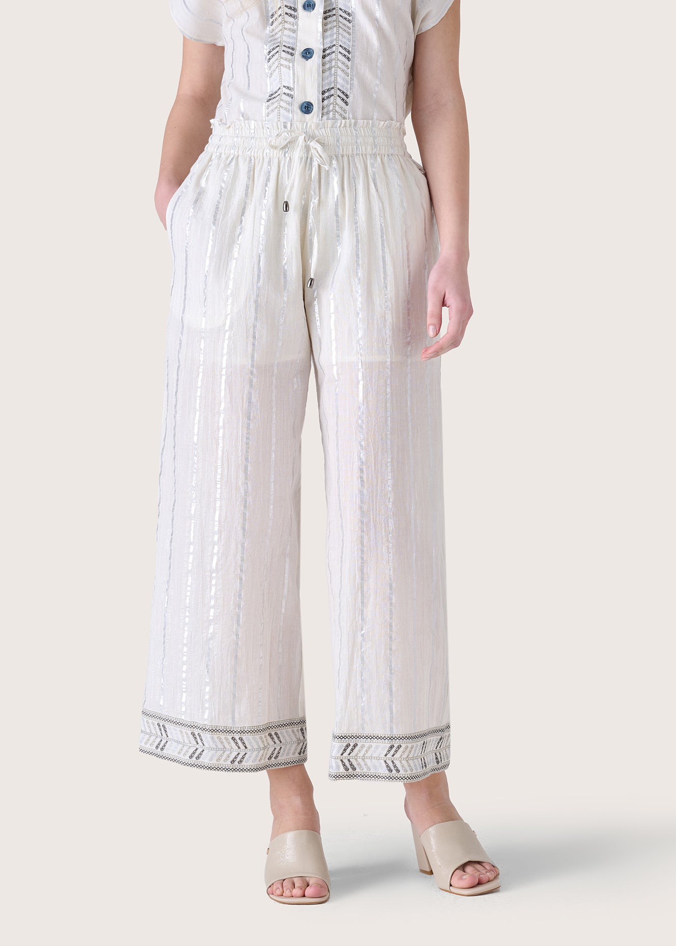 Pantalone Paros in lino e cotone