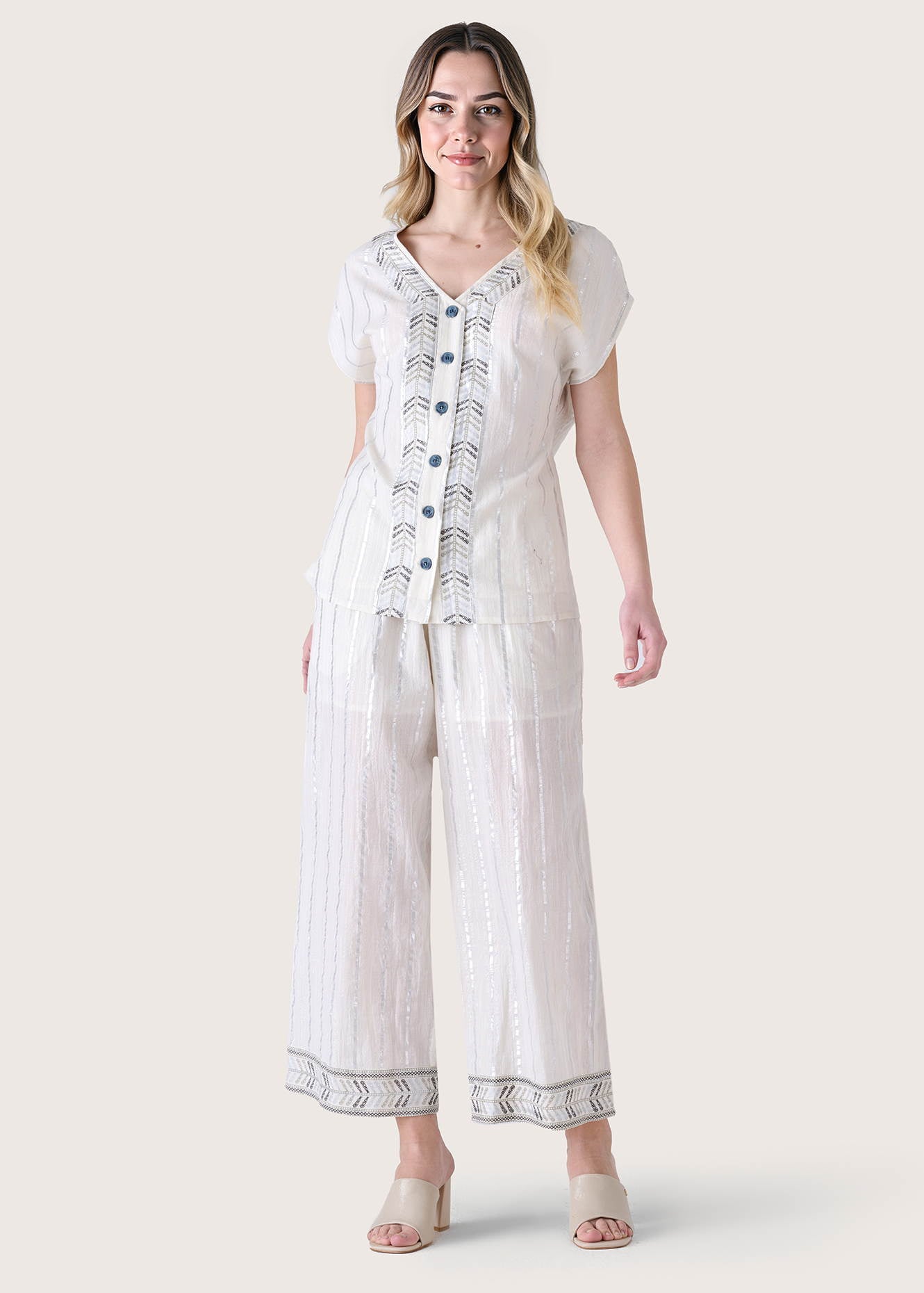 Pantalone Paros in lino e cotone