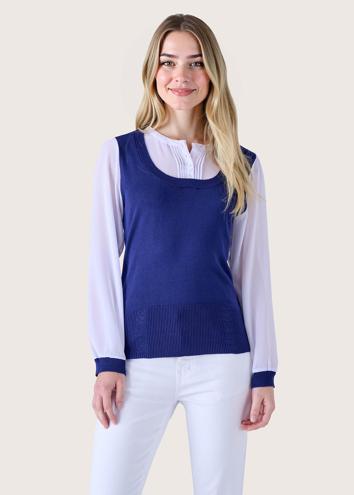 Maglia Moon effetto twin set