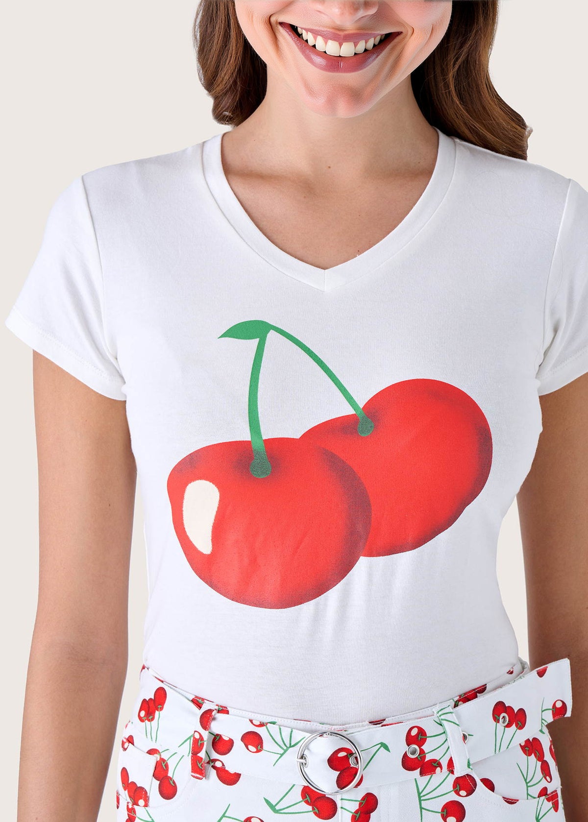 T-shirt in Sandy in cotone
