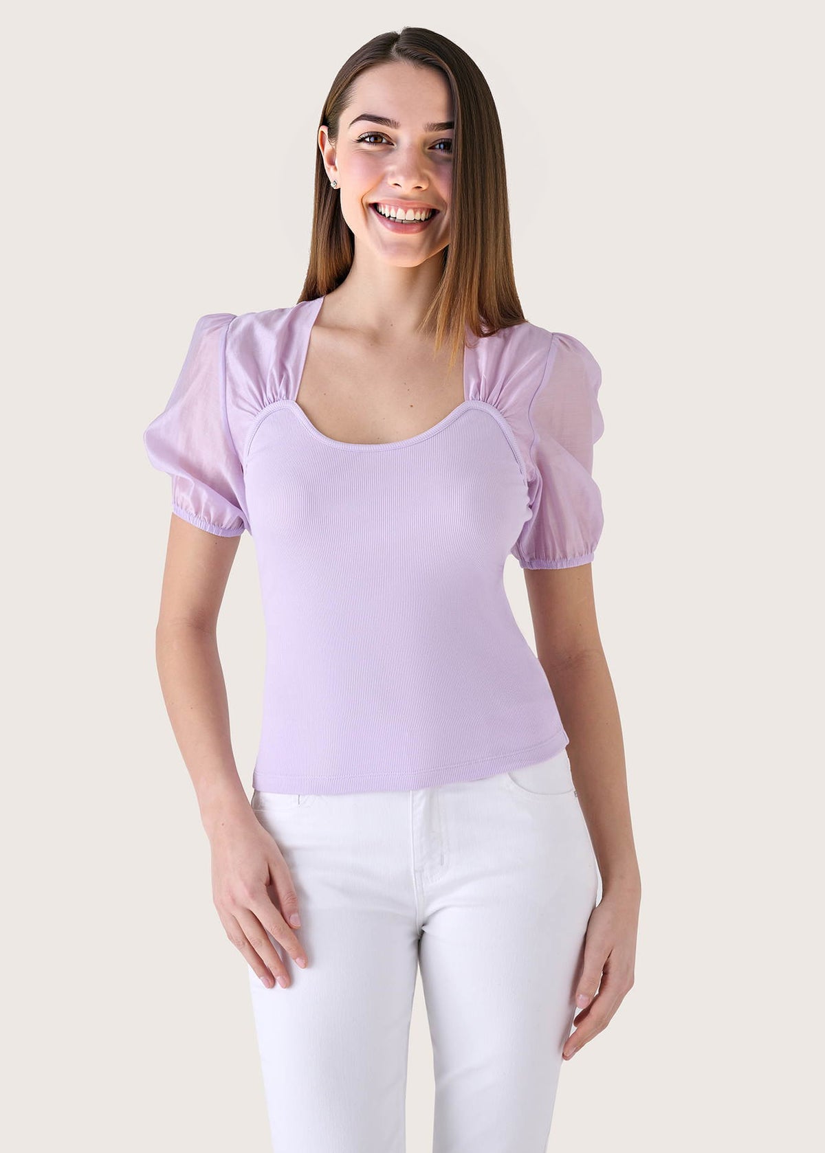 T-shirt Sajan in doppio tessuto