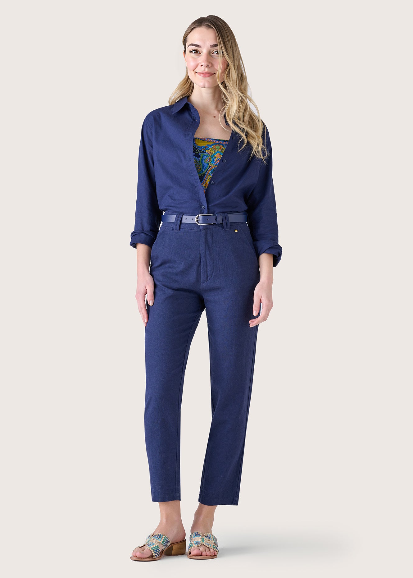 Camicia Calla in lino e cotone