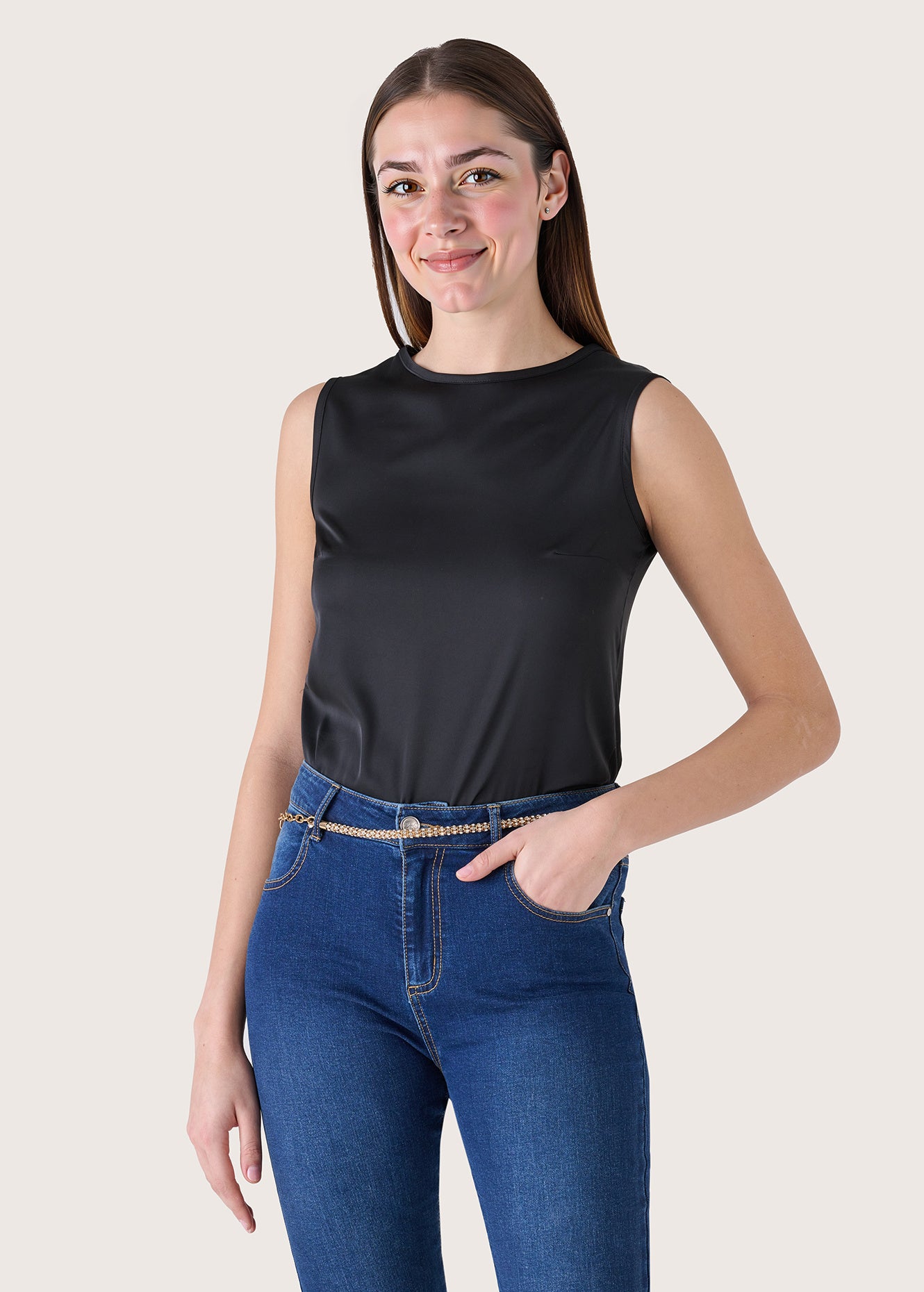 Top Tiziano in satin