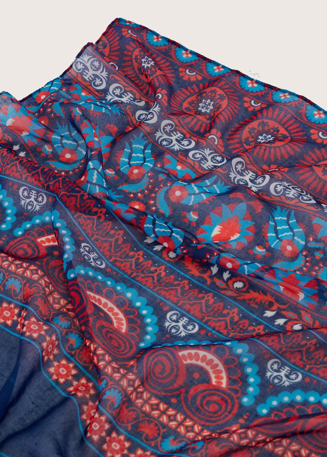 Sciarpa Sylvia con stampa indiana