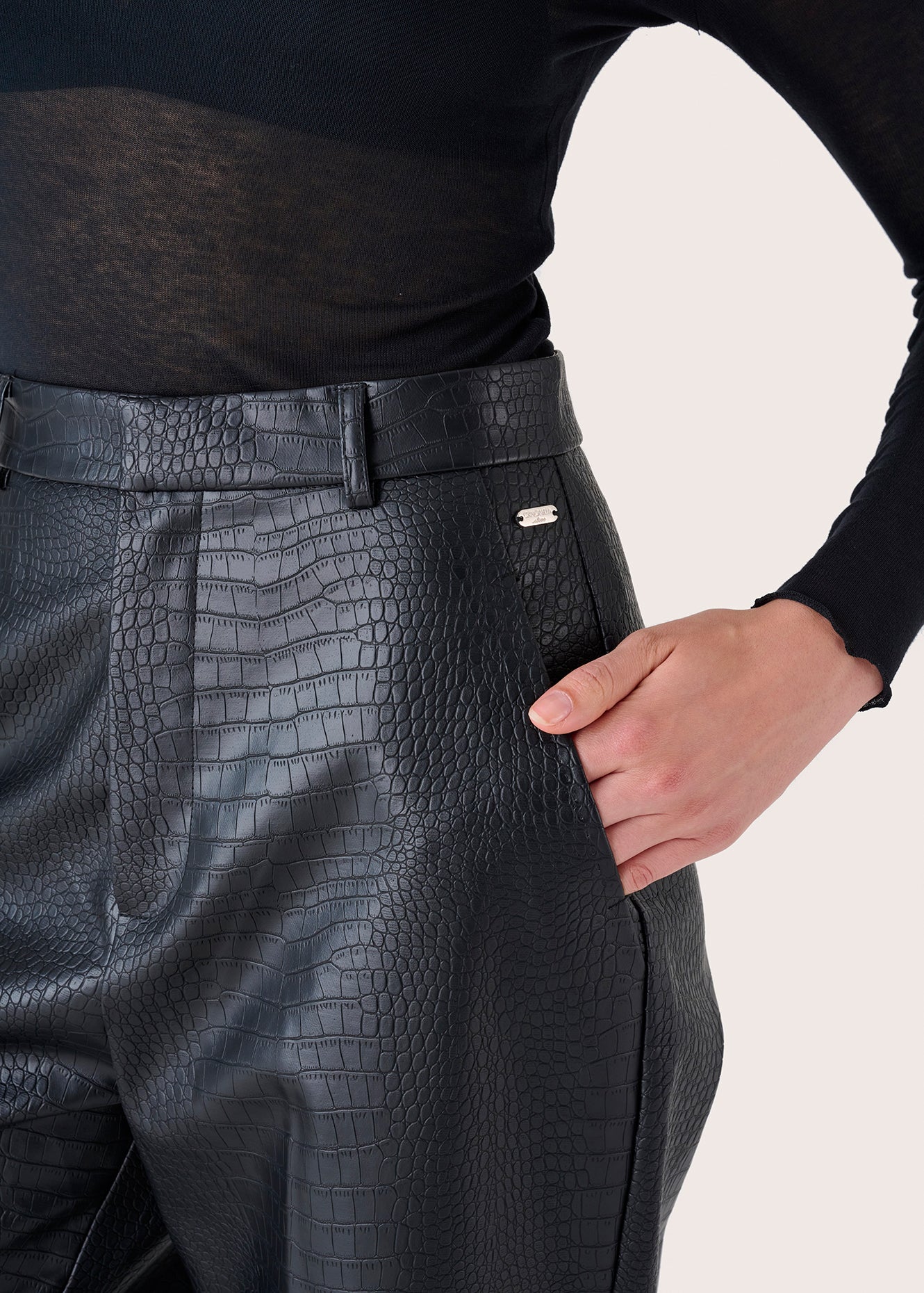 Pantalone Peony in ecopelle