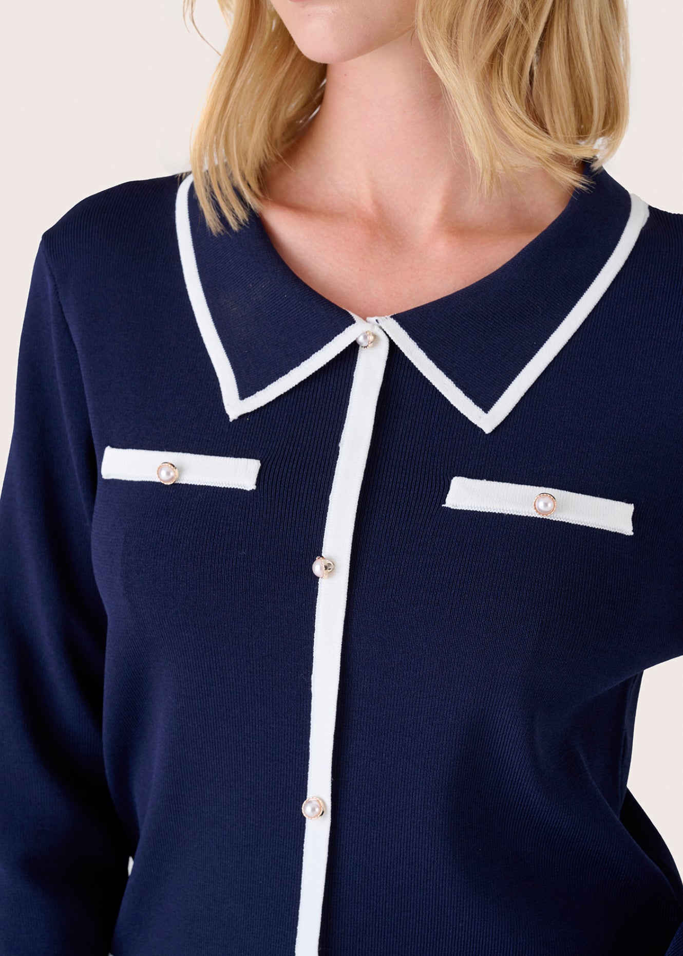 Maglia Murray effetto cardigan