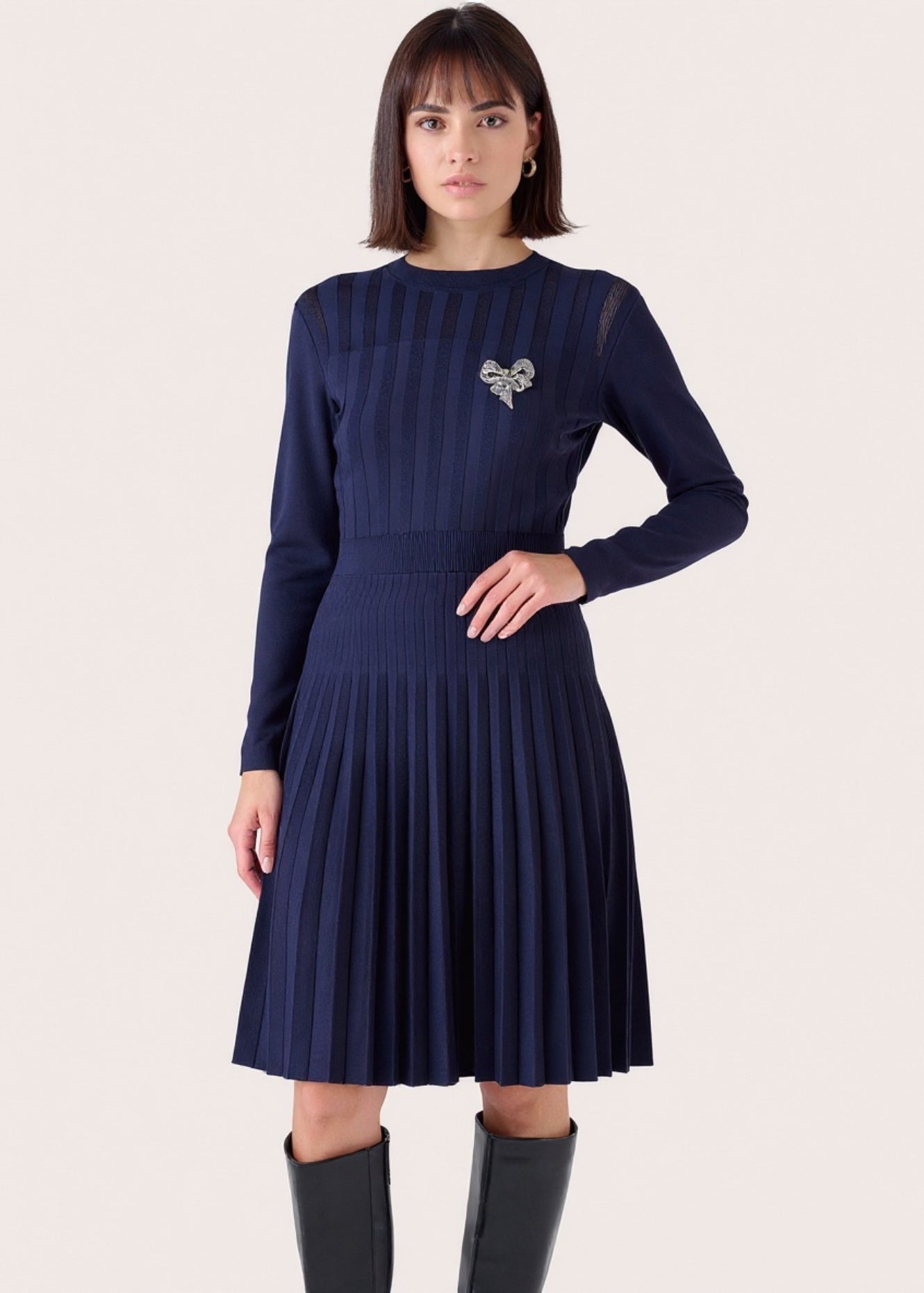 Abito Antilla con gonna plissettata