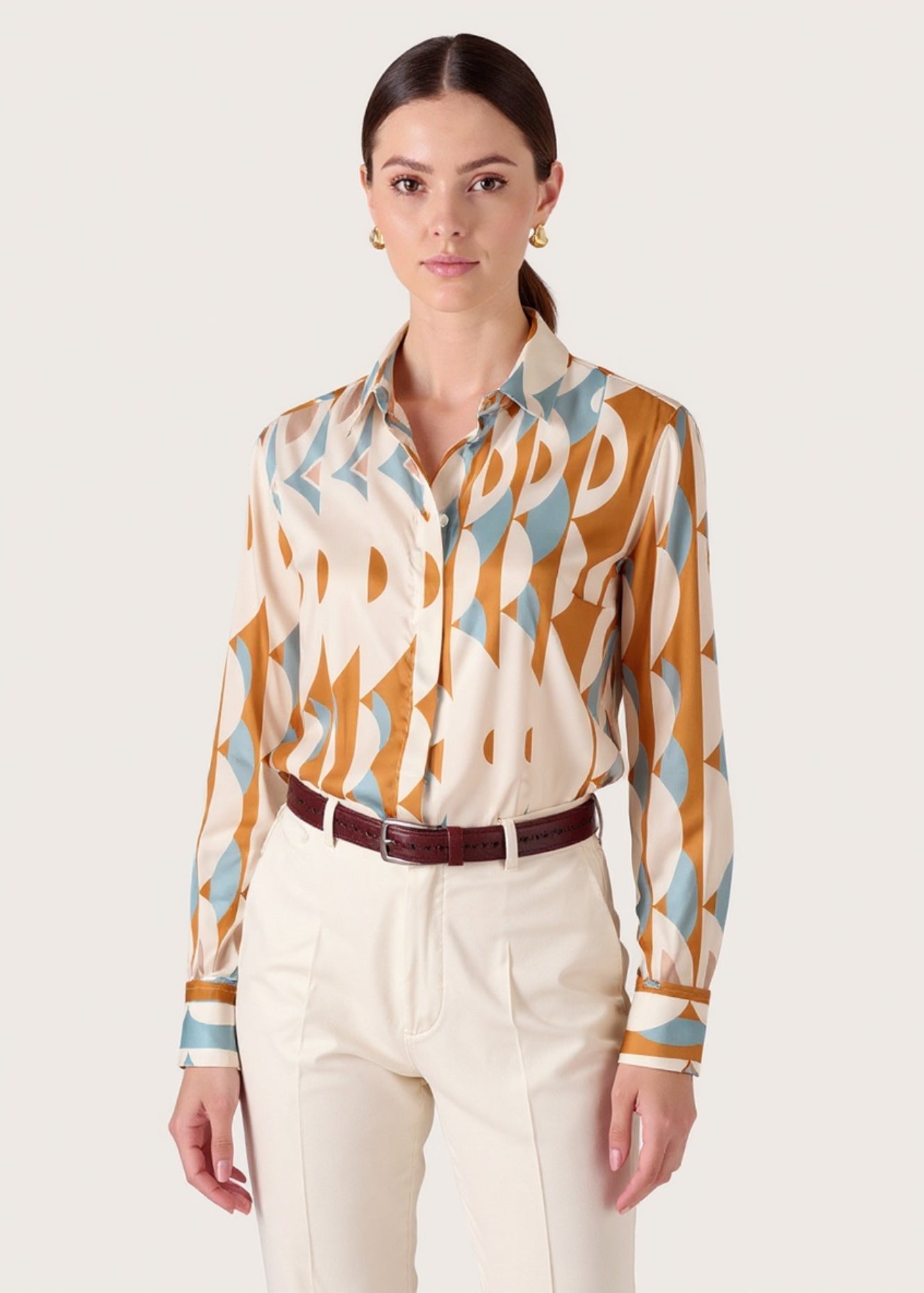 Camicia Alessia in satin fantasia