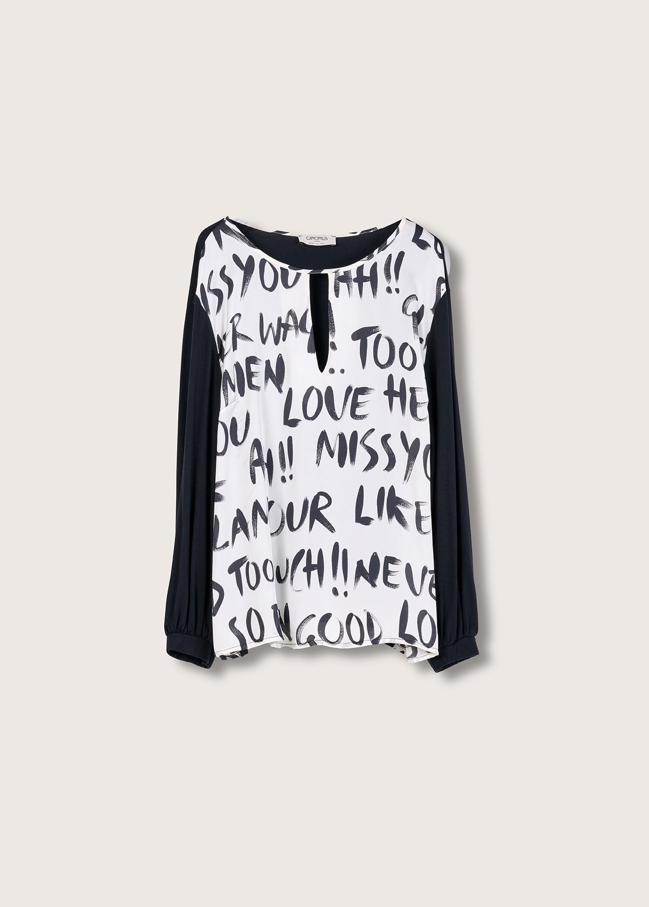 Blusa Cassiam in doppio tessuto