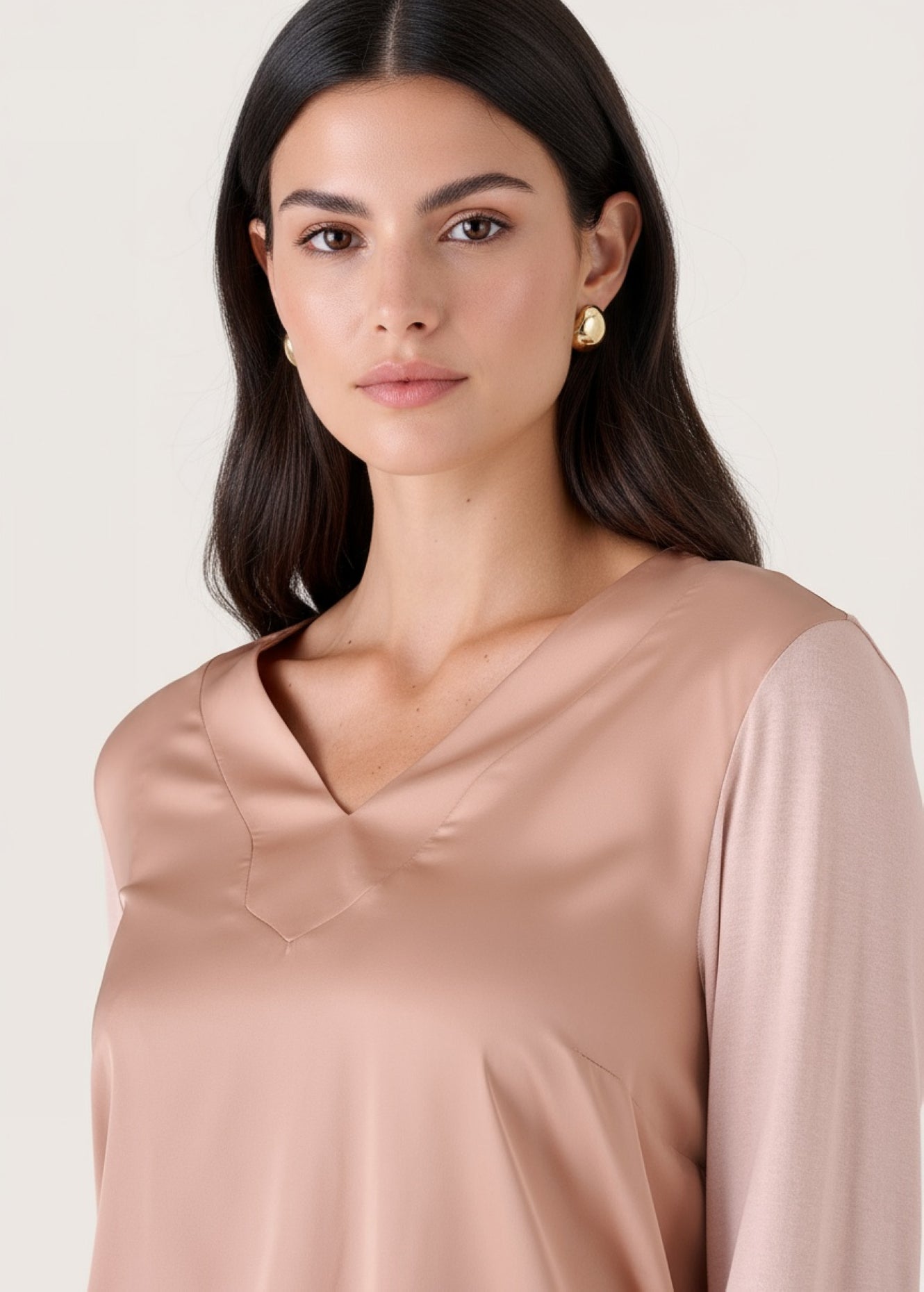 Blusa Cassy in doppio tessuto