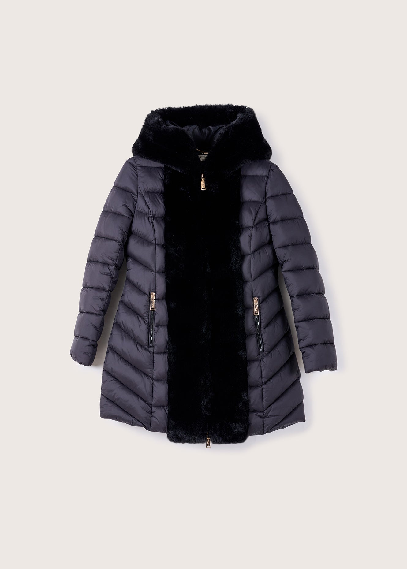 Piumino Pica con eco pelliccia