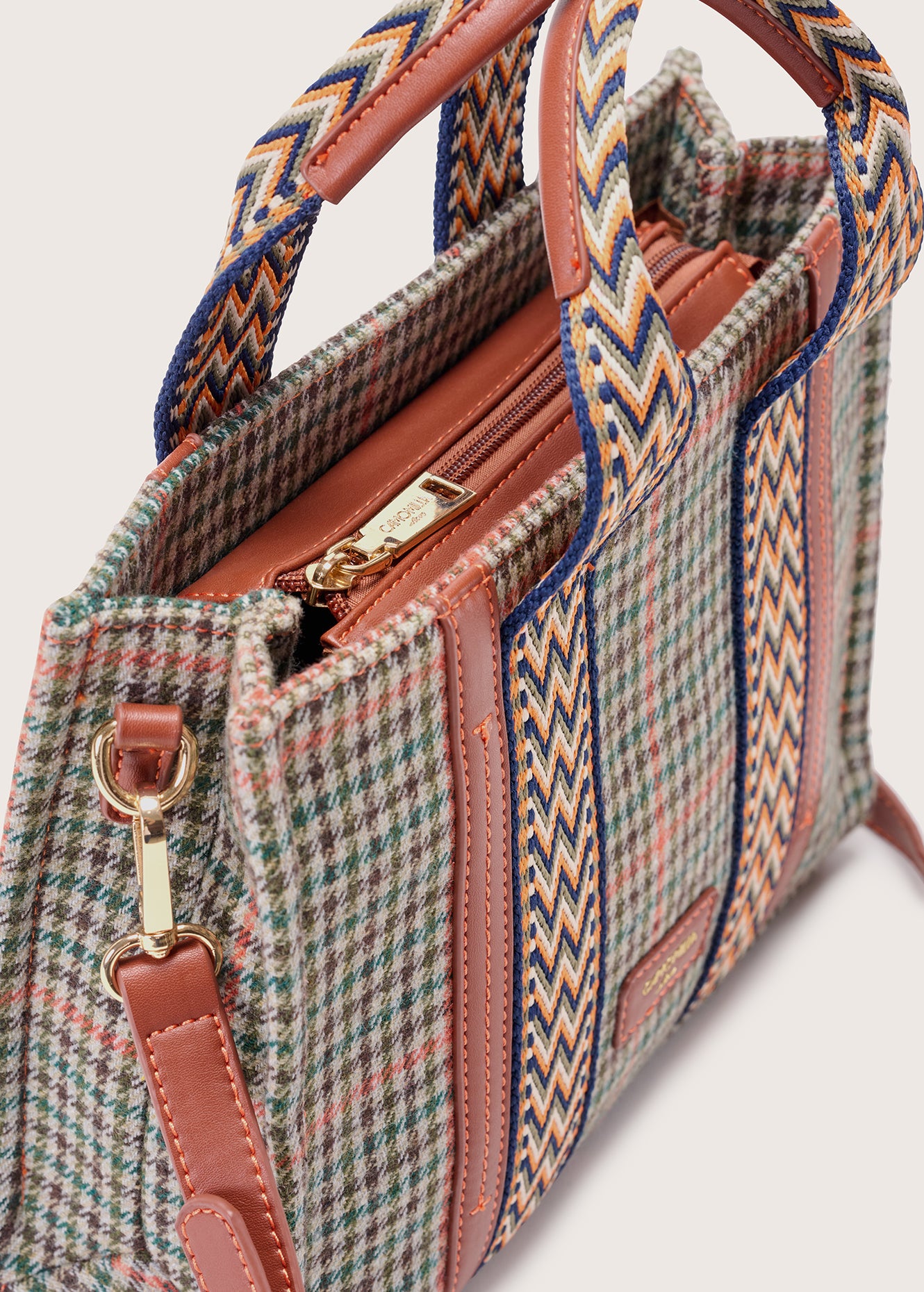 Borsa shopping Brulla in pied de poule