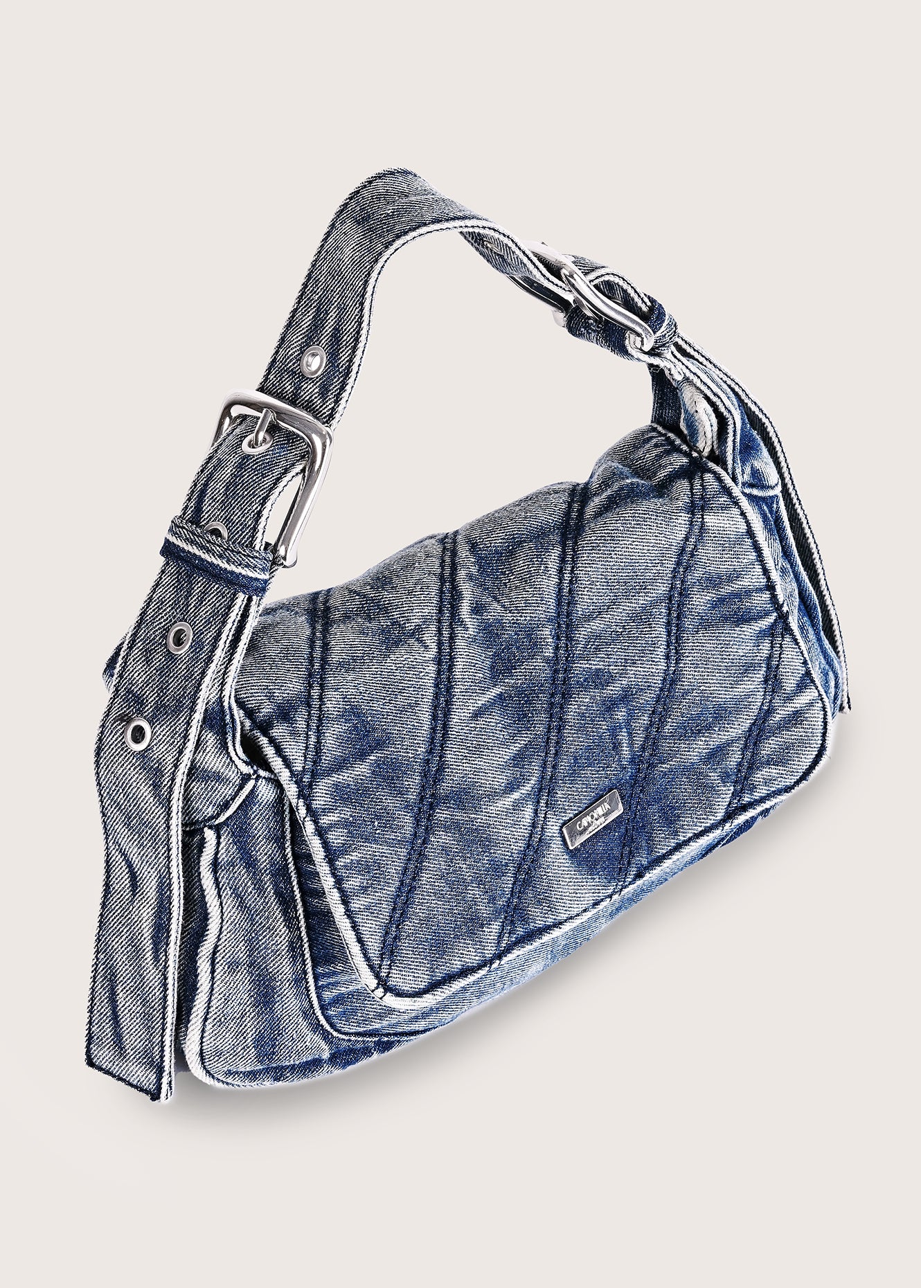 Pochette Brielle in denim di cotone