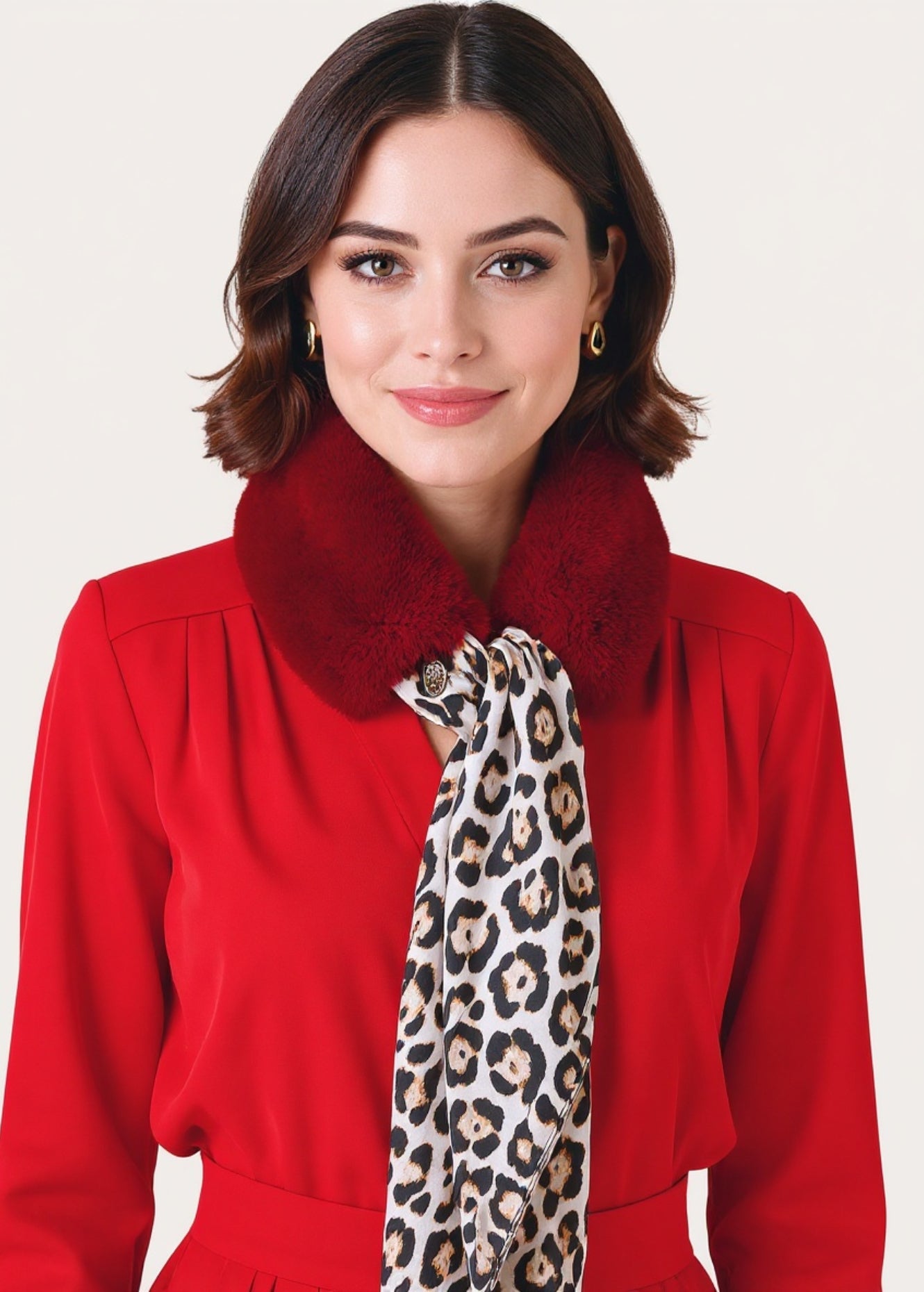 Sciarpa Samar in ecopelo e satin