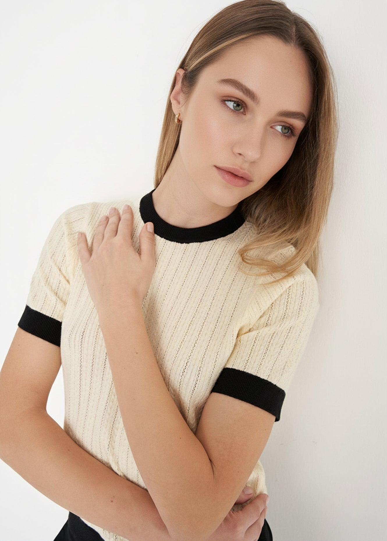 T-shirt in maglia Six