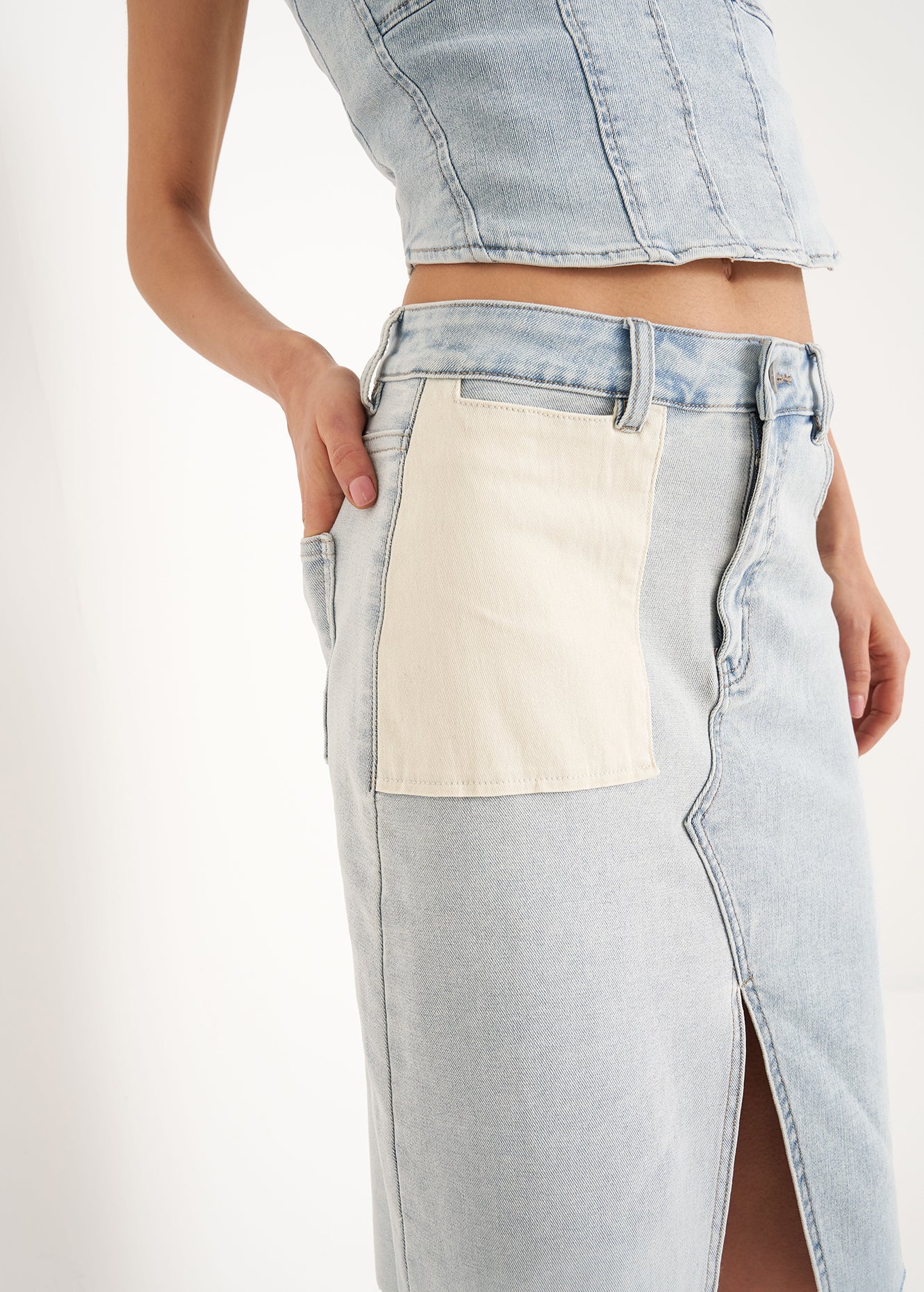 Gonna Gorgi in denim di cotone