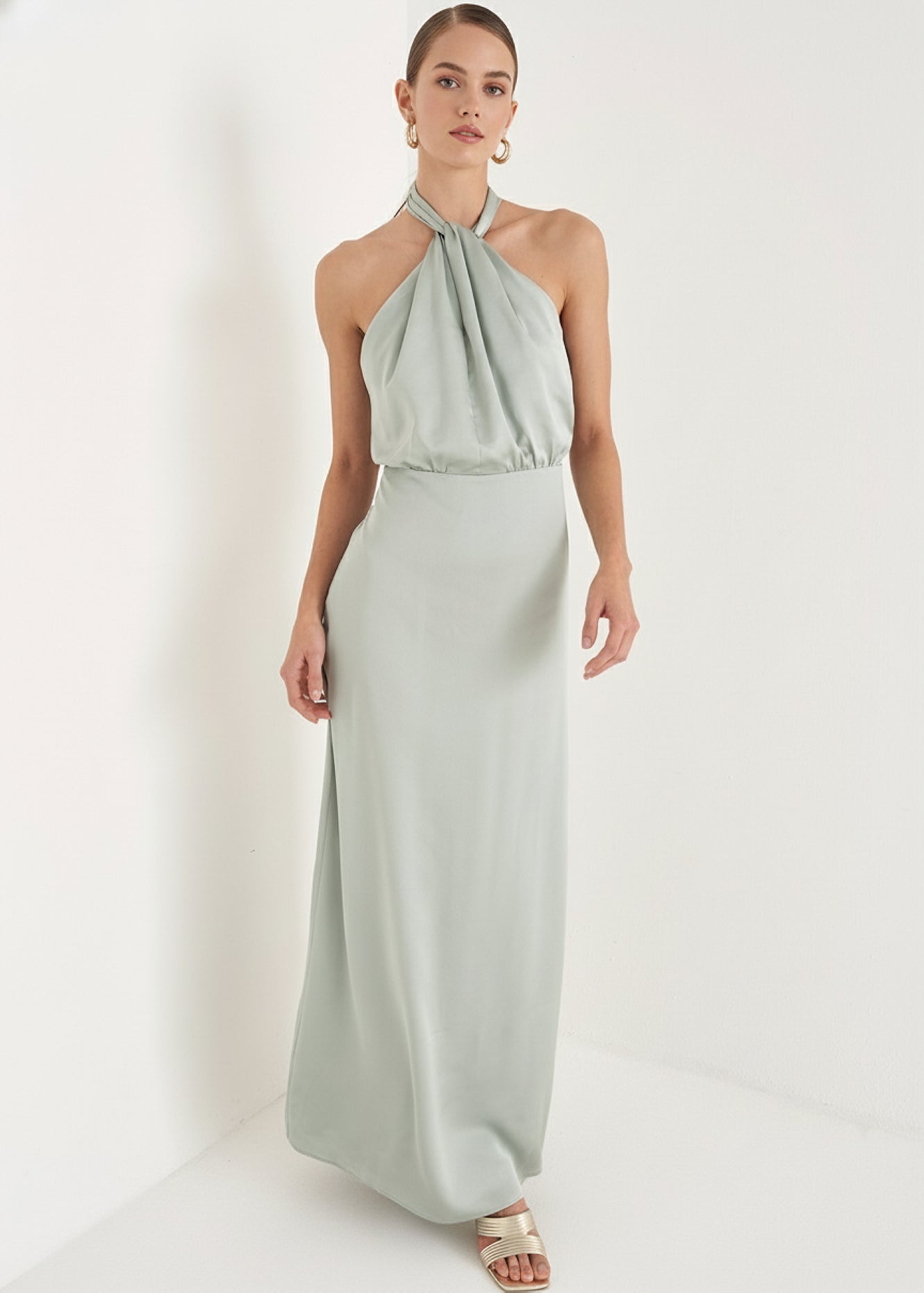 Abito lungo Agnes in satin