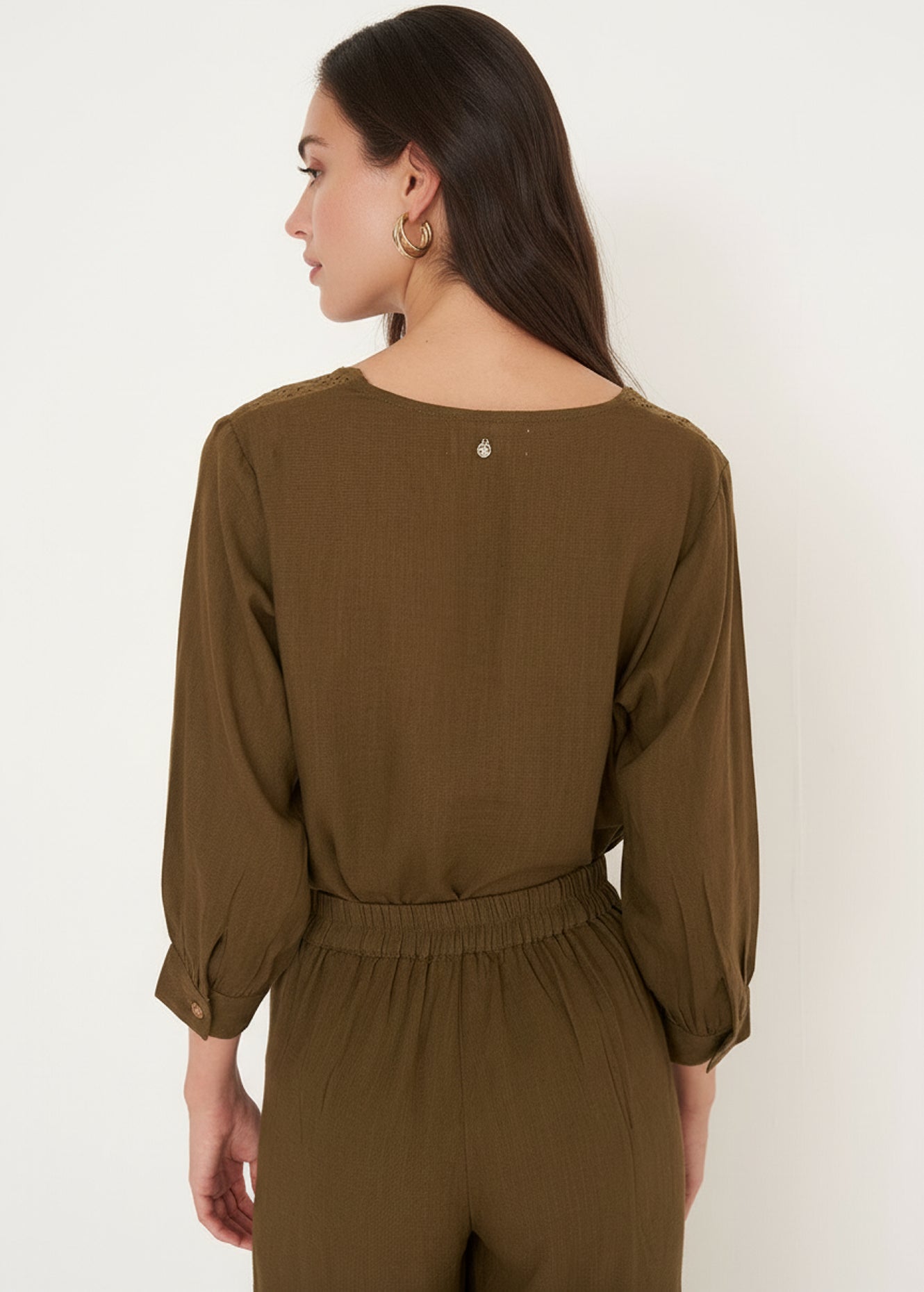 Blusa Blues in viscosa e lino