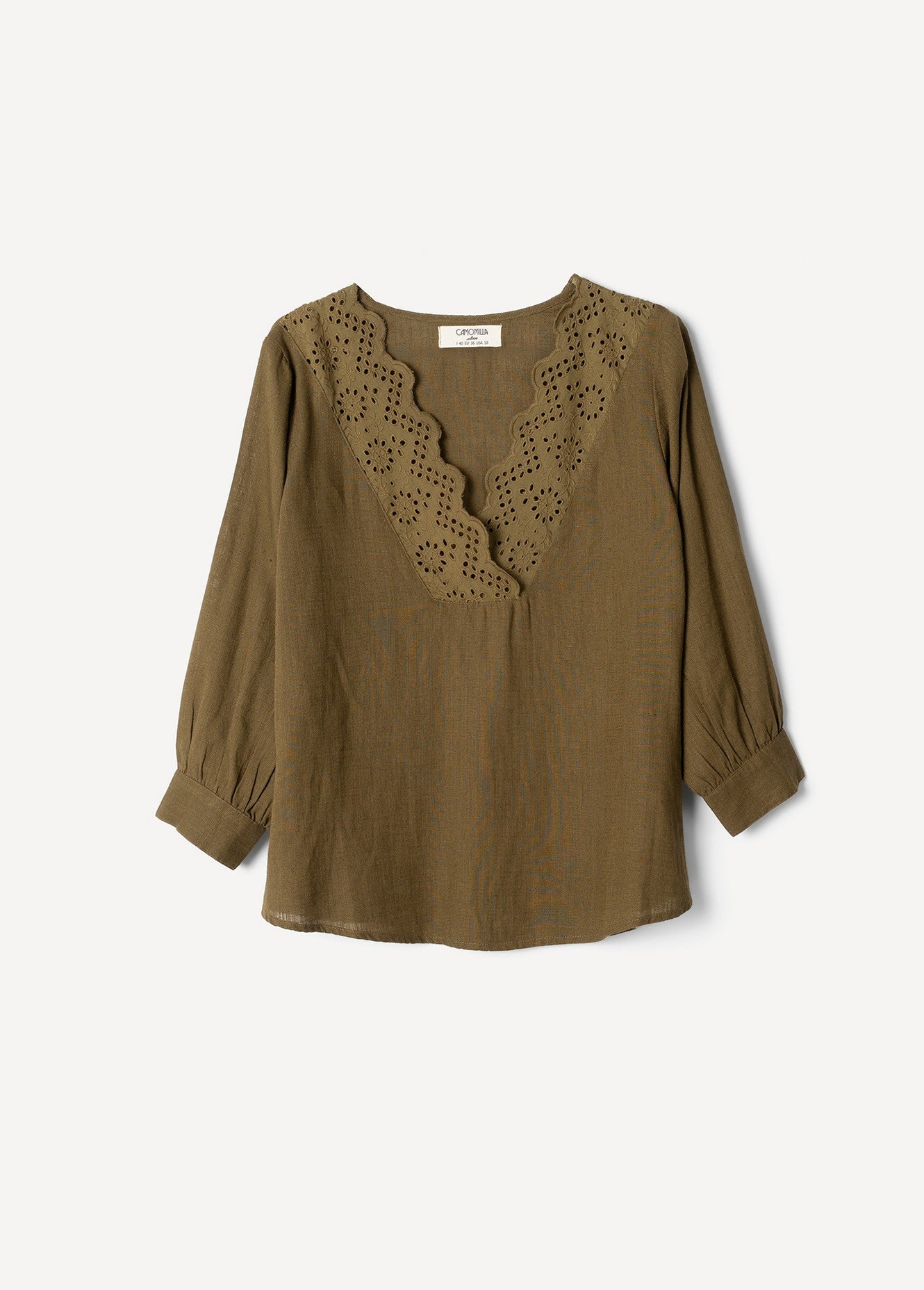 Blusa Blues in viscosa e lino
