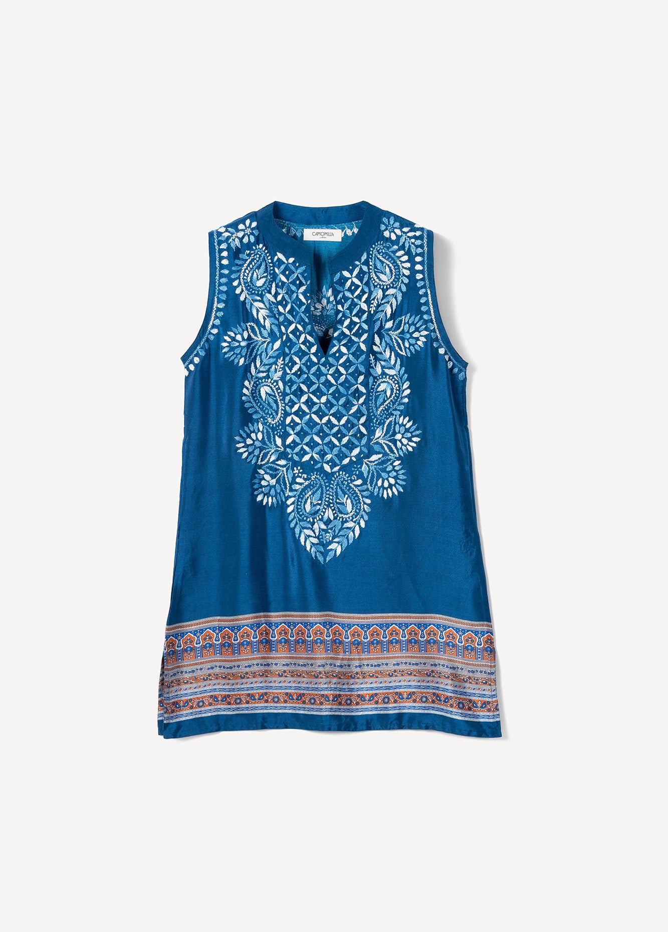 Blusa Bazar con collo alla coreana