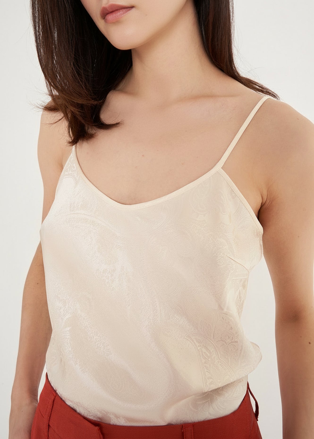 Top Texas in seta jacquard