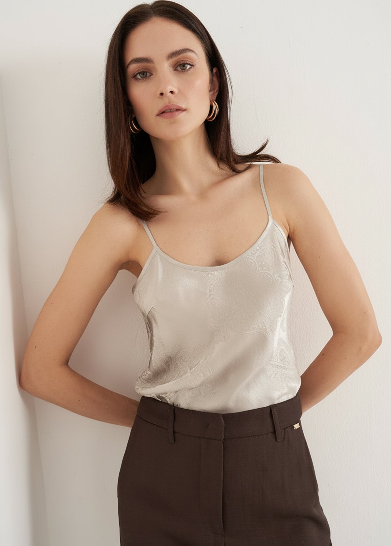 Top Texas in seta jacquard