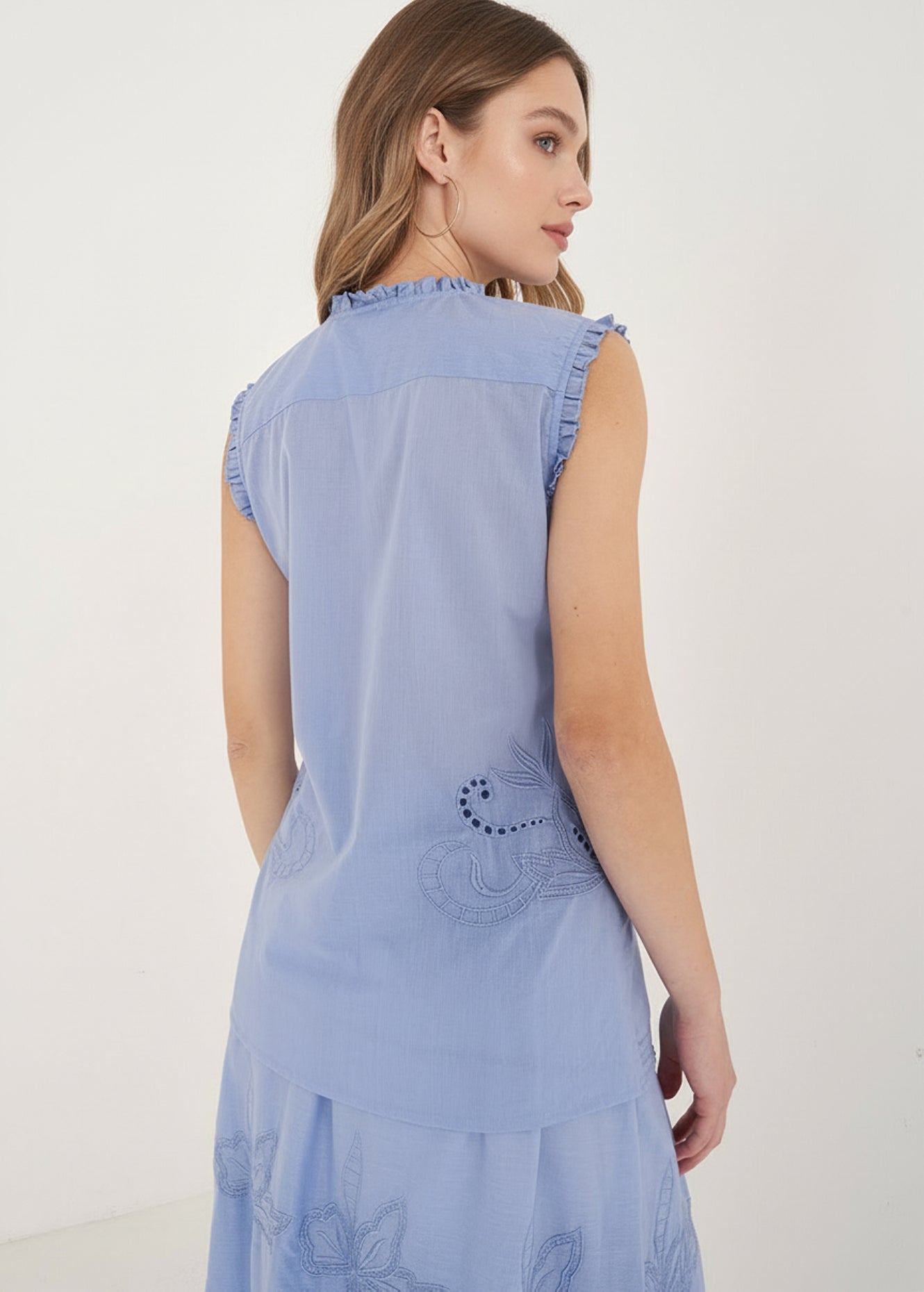 Top Tyra 100% Cotone Ricamato