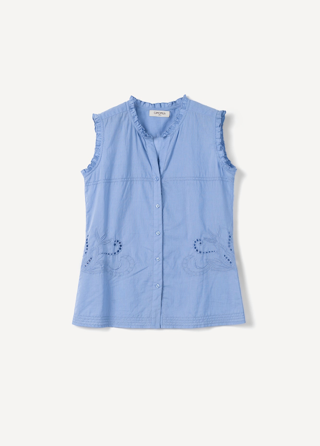 Top Tyra 100% Cotone Ricamato