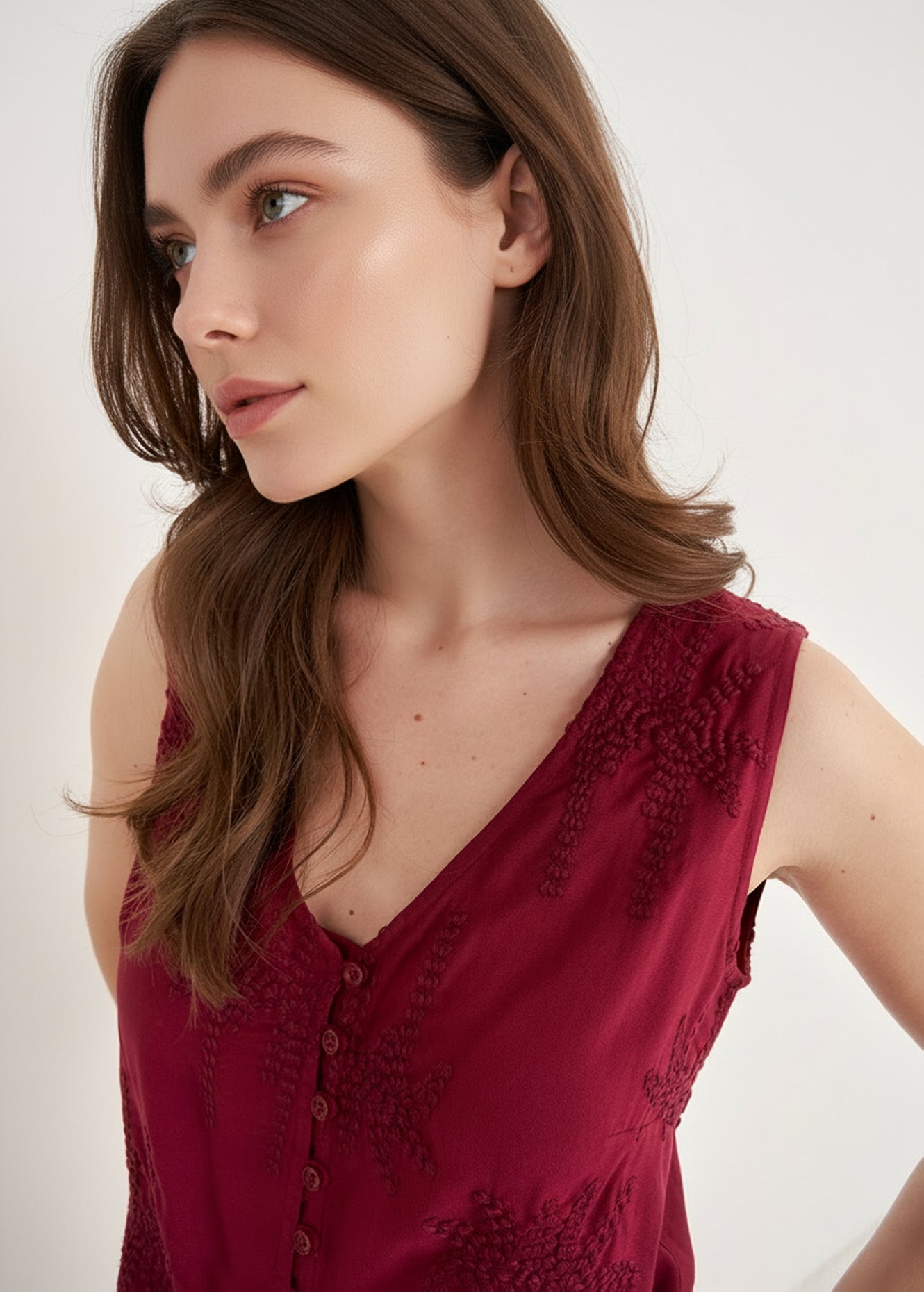 Top Tosca 100% Viscosa Ricamato