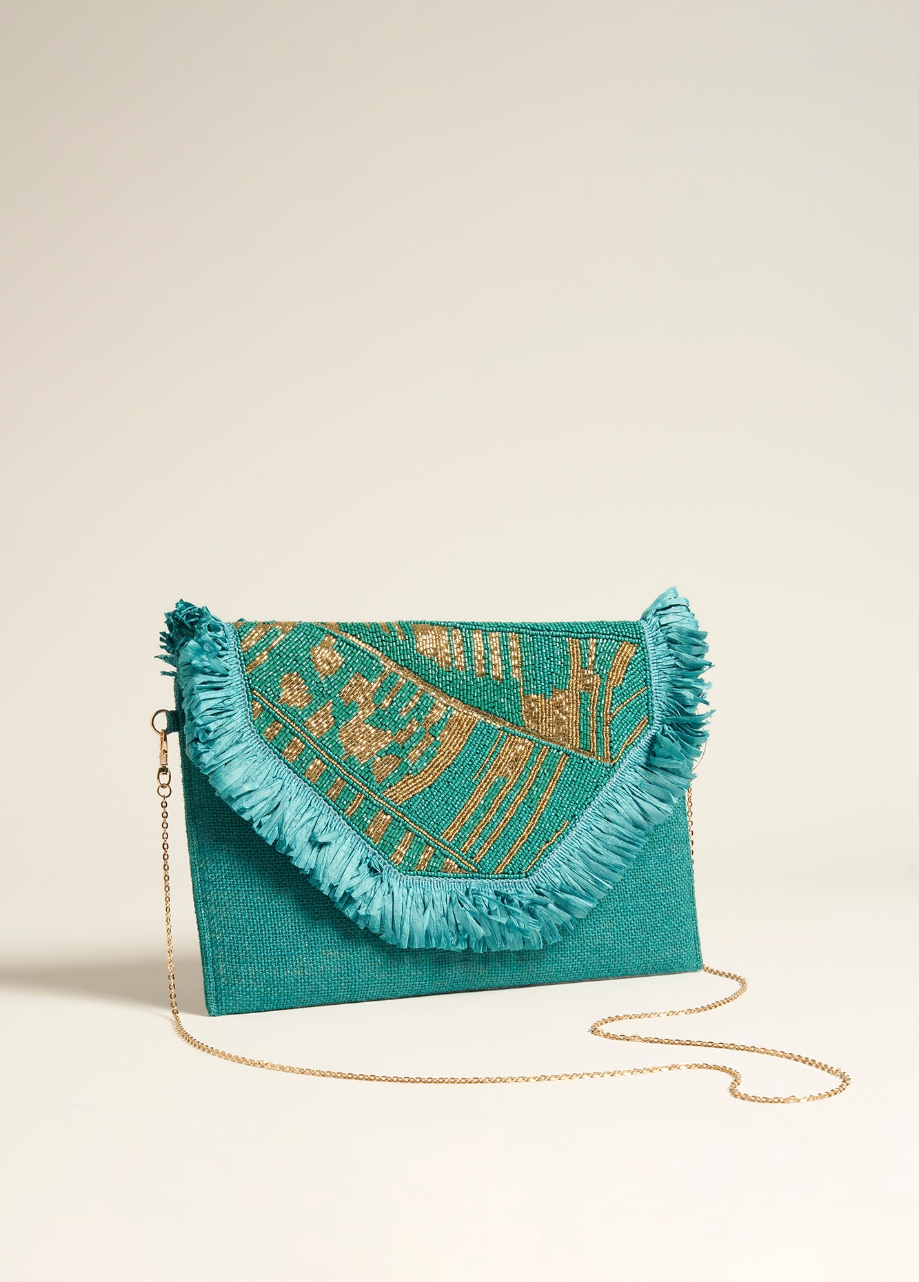 Pochette Benna In Juta Ricamata