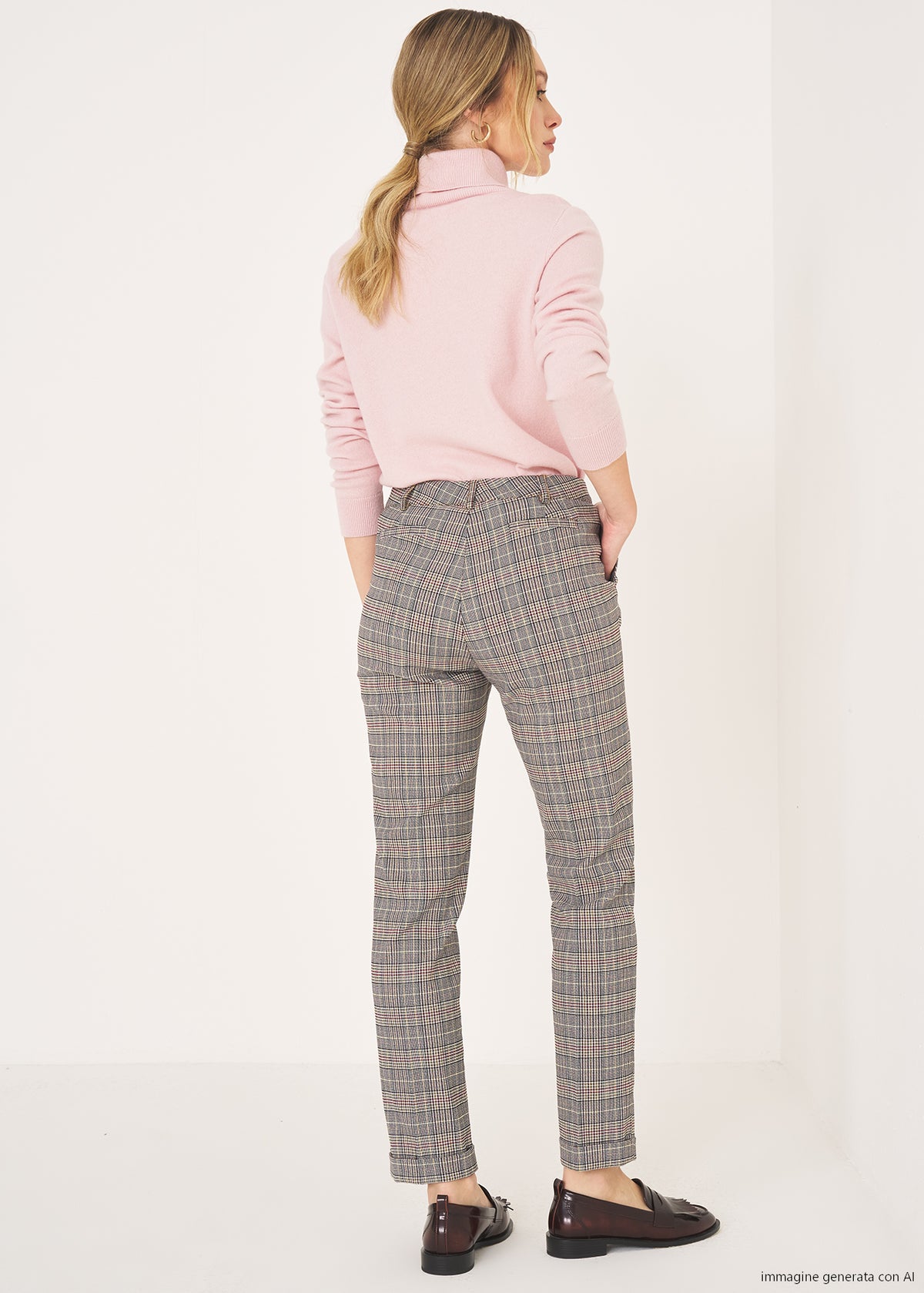 Pantalone Bella stampa check