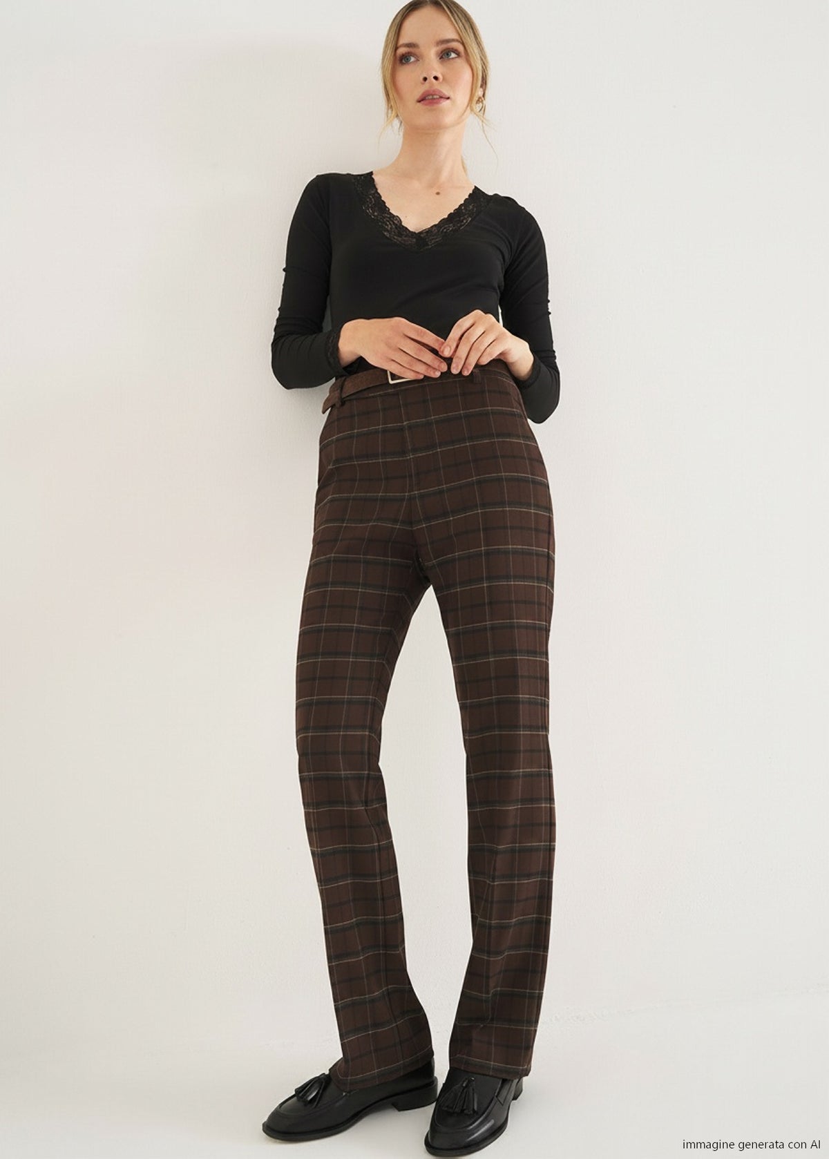 Pantalone Porter check