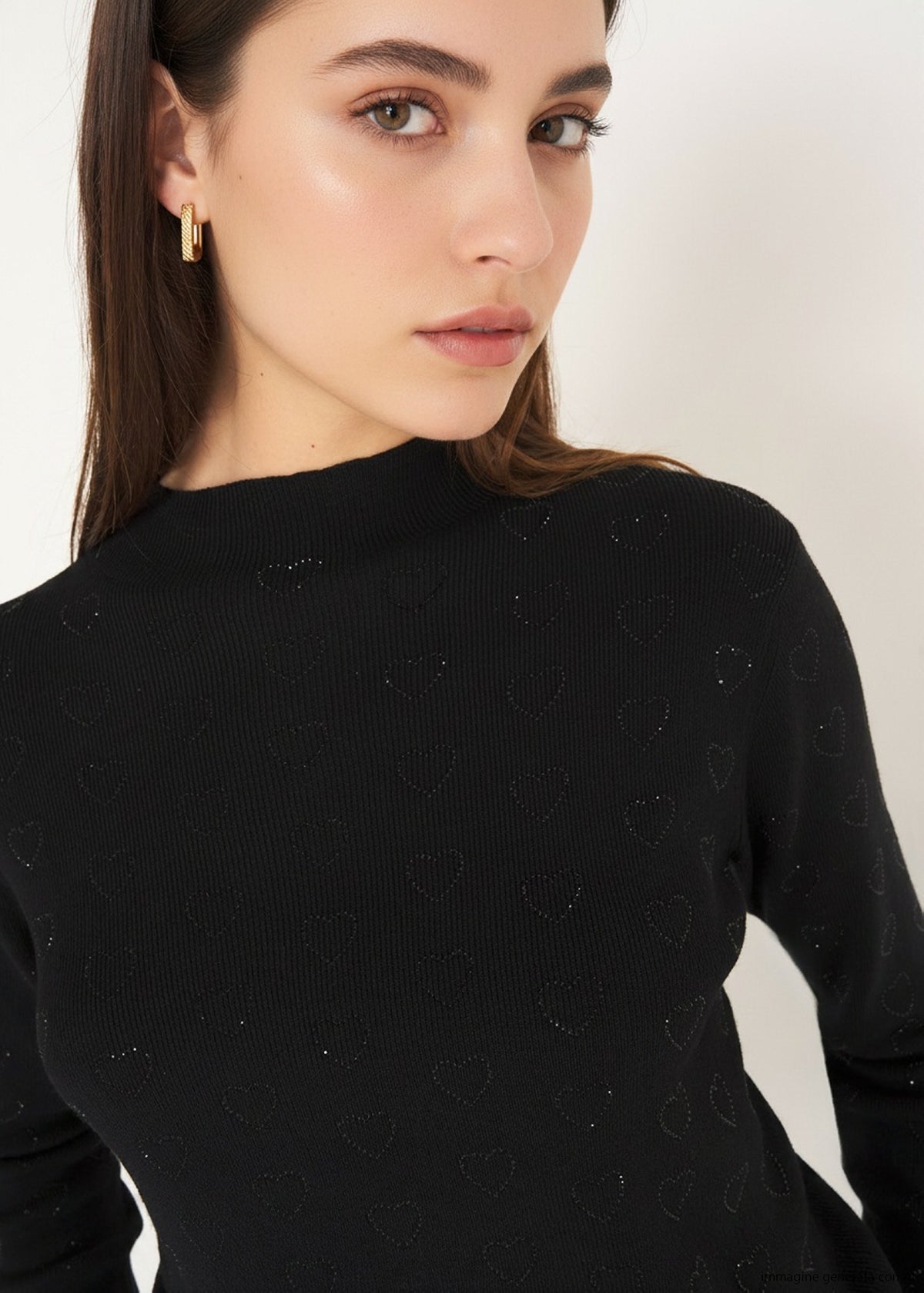 Maglia Marsh con cuori strass