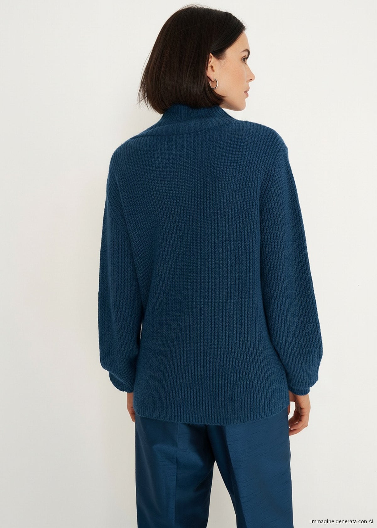 Maglione Miriam collo alto con bottoni