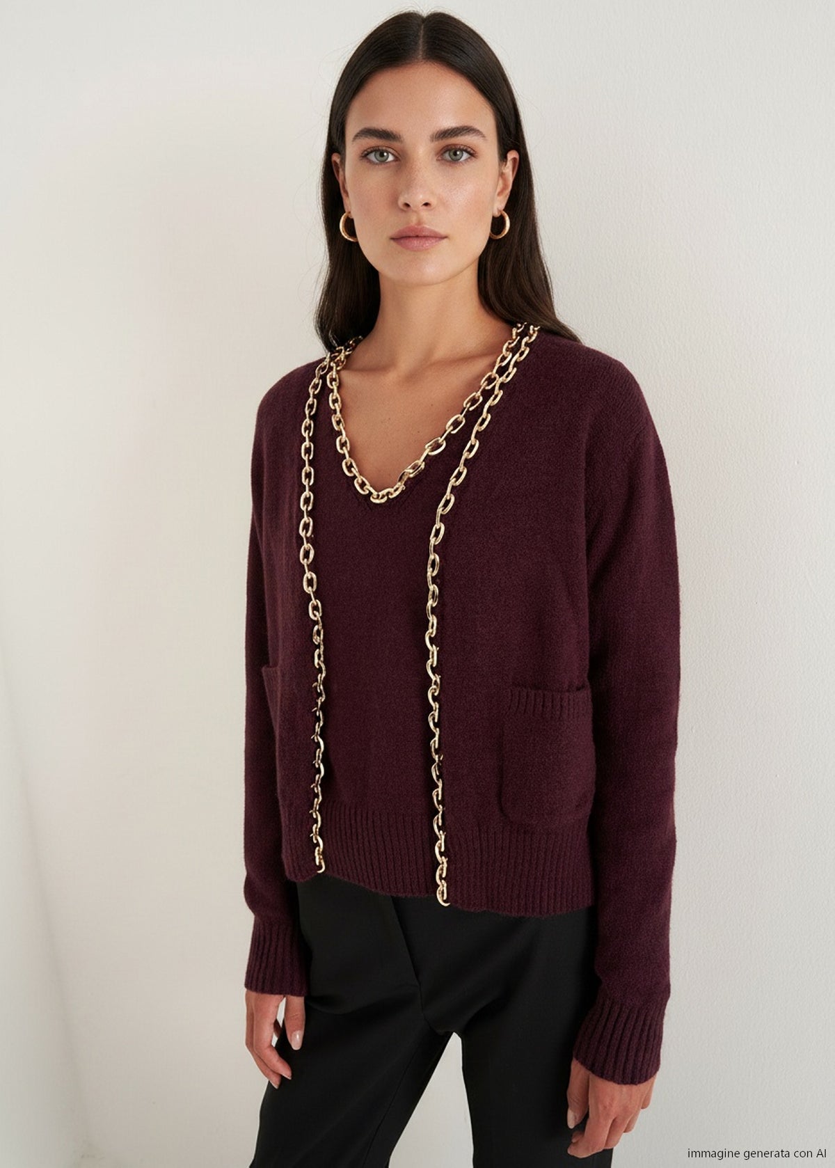Cardigan Crimea con catena gold