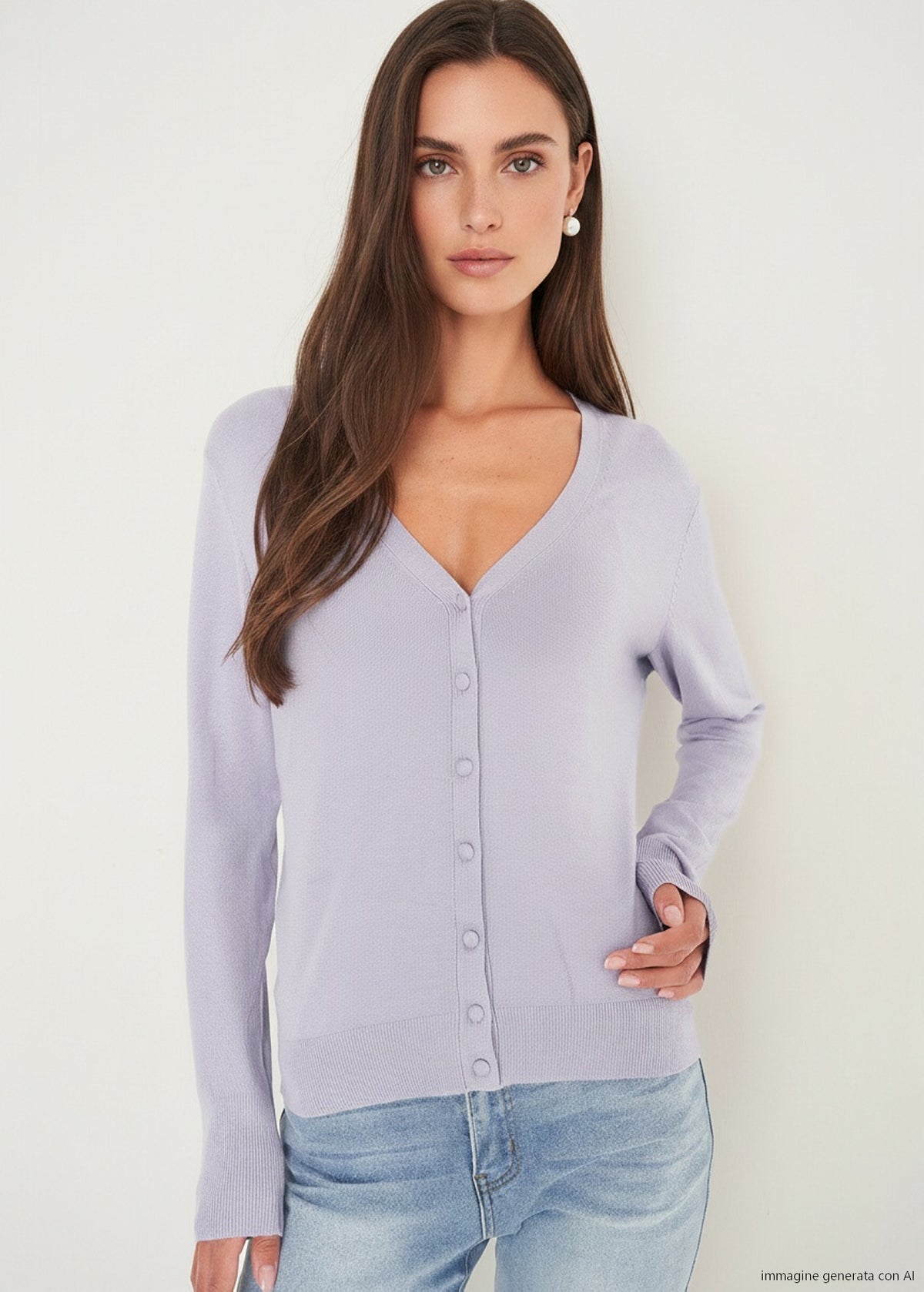 Cardigan Carl con scollo a V
