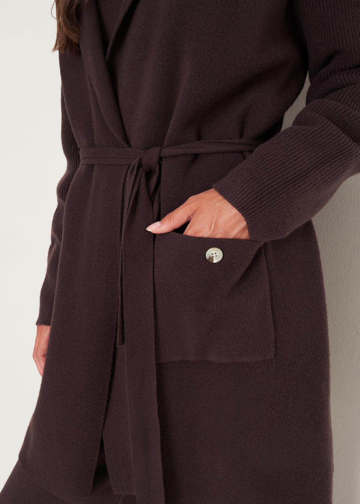 Cardigan Clotilde con collo a scialle