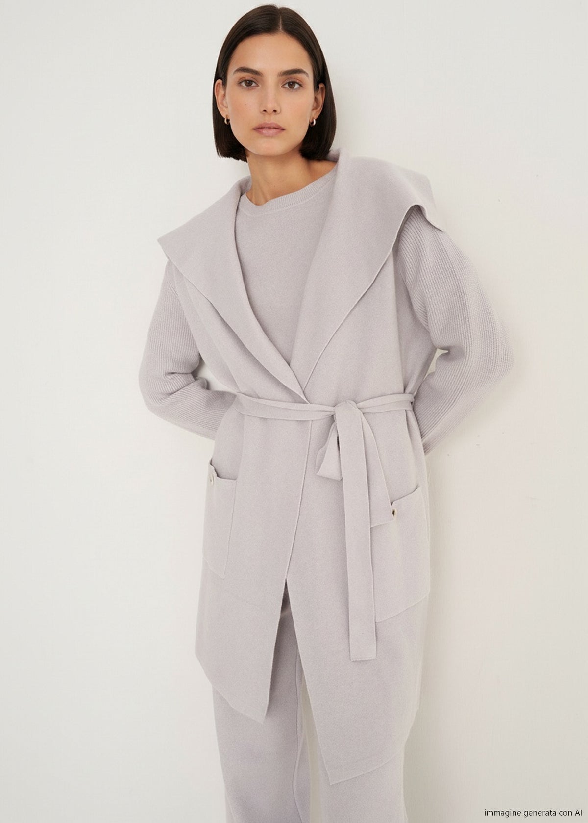 Cardigan Clotilde con collo a scialle