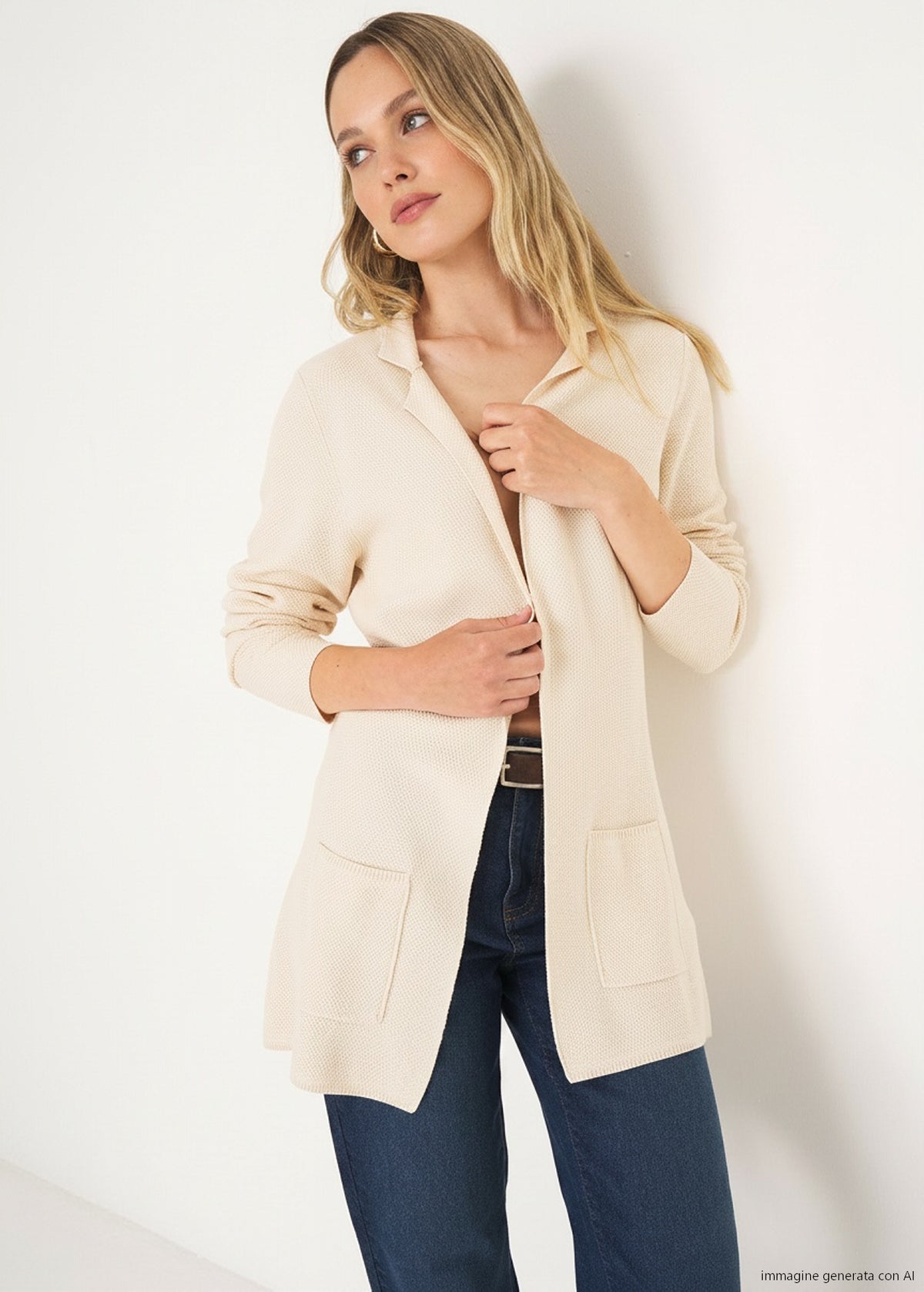 Cardigan Coral Midnight in filo