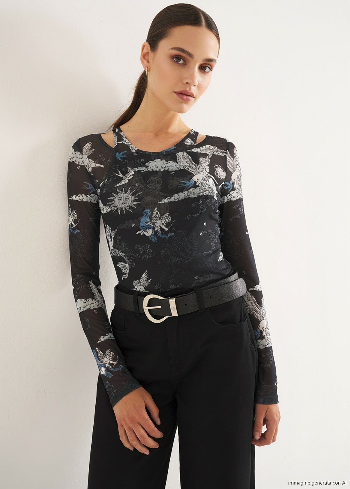 T-shirt Sasha stampa allover