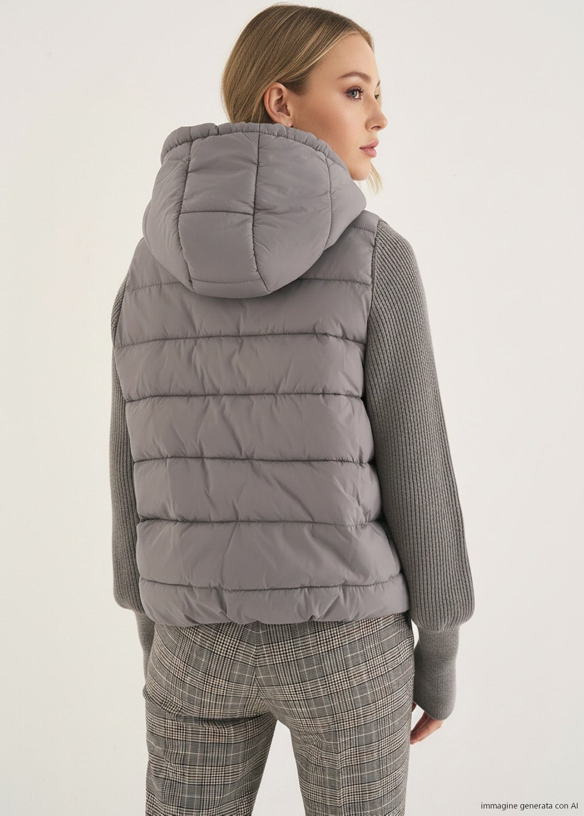 Piumino Path con maniche in maglia