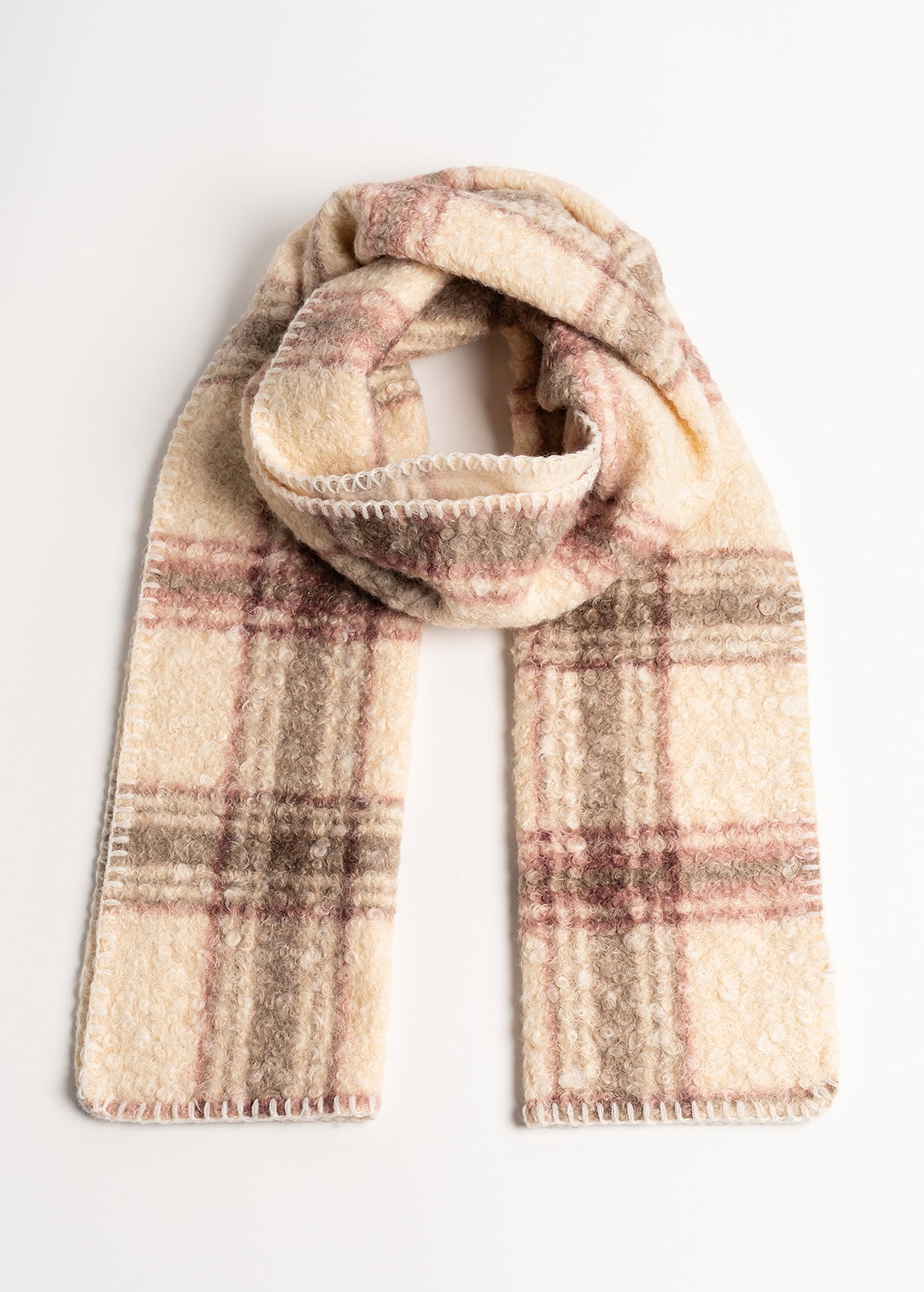 Sciarpa Shiny maxi check shearling