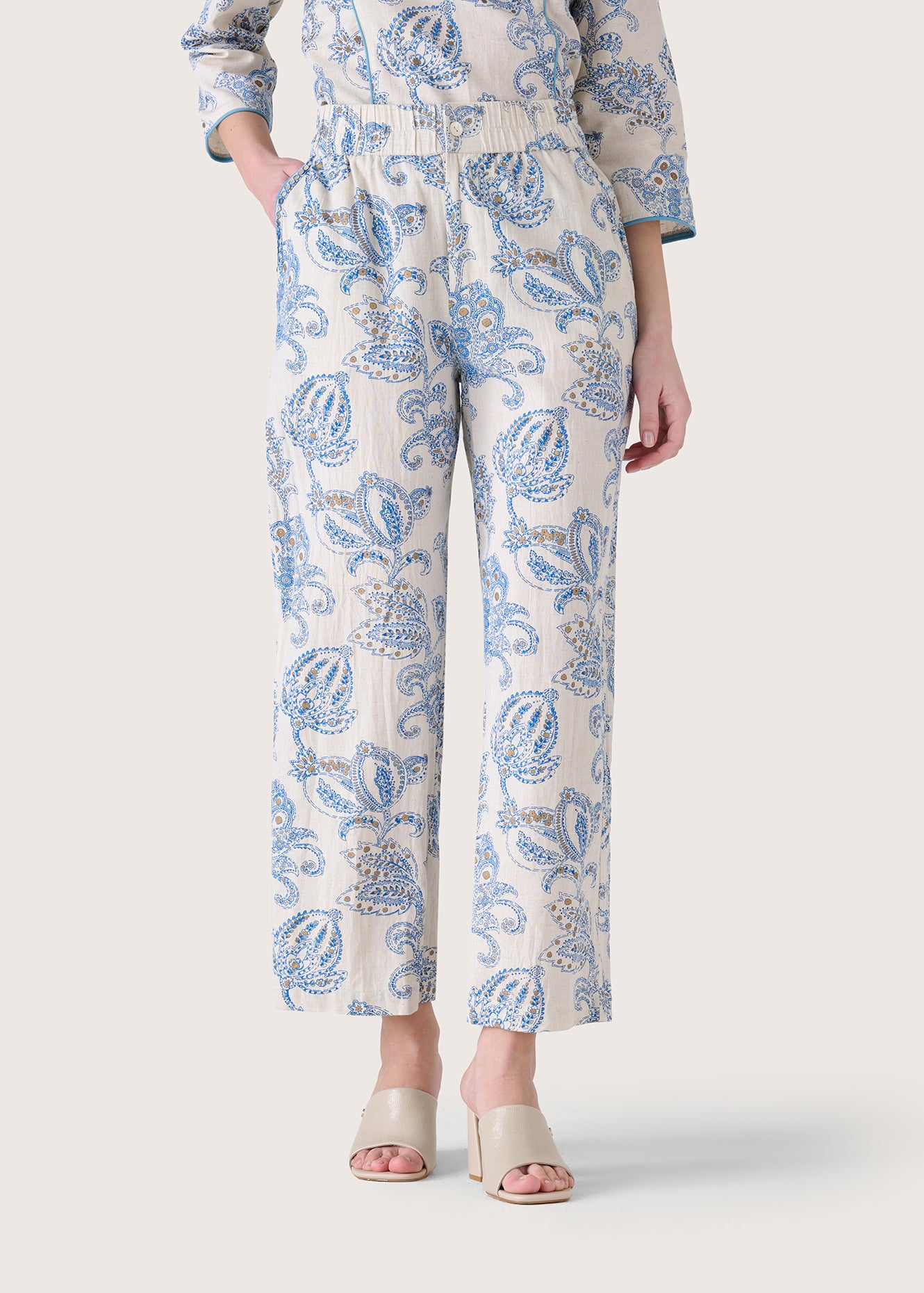 Pantalone Pixie in lino e cotone
