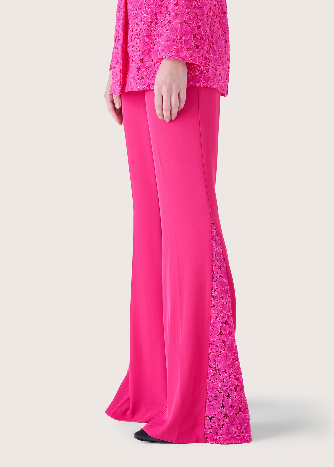 Pantalone Victoria in cady e pizzo