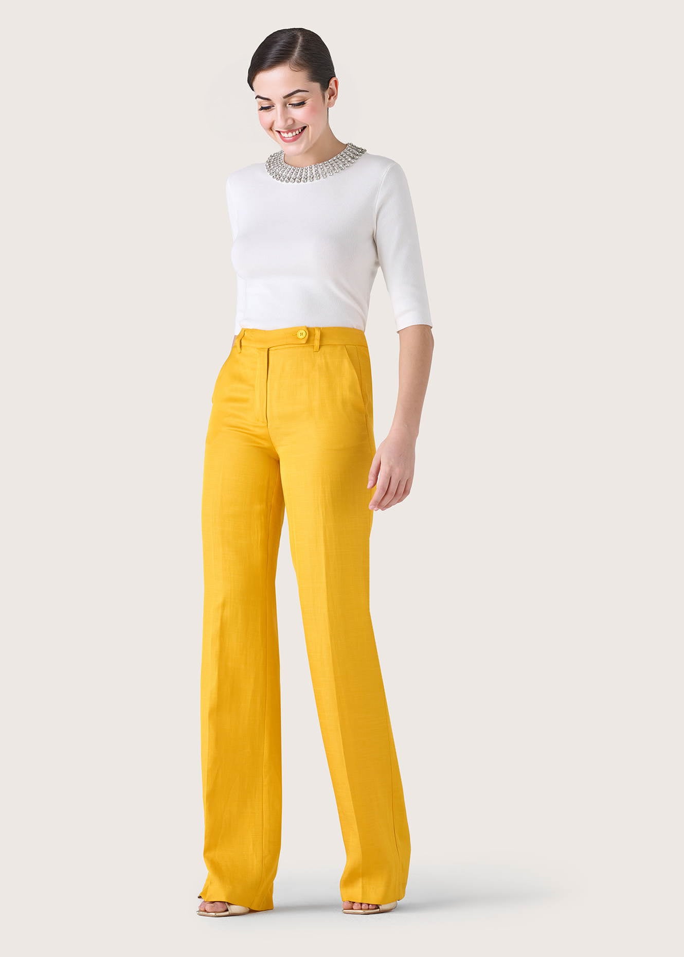 Pantalone Giorgia in misto lino